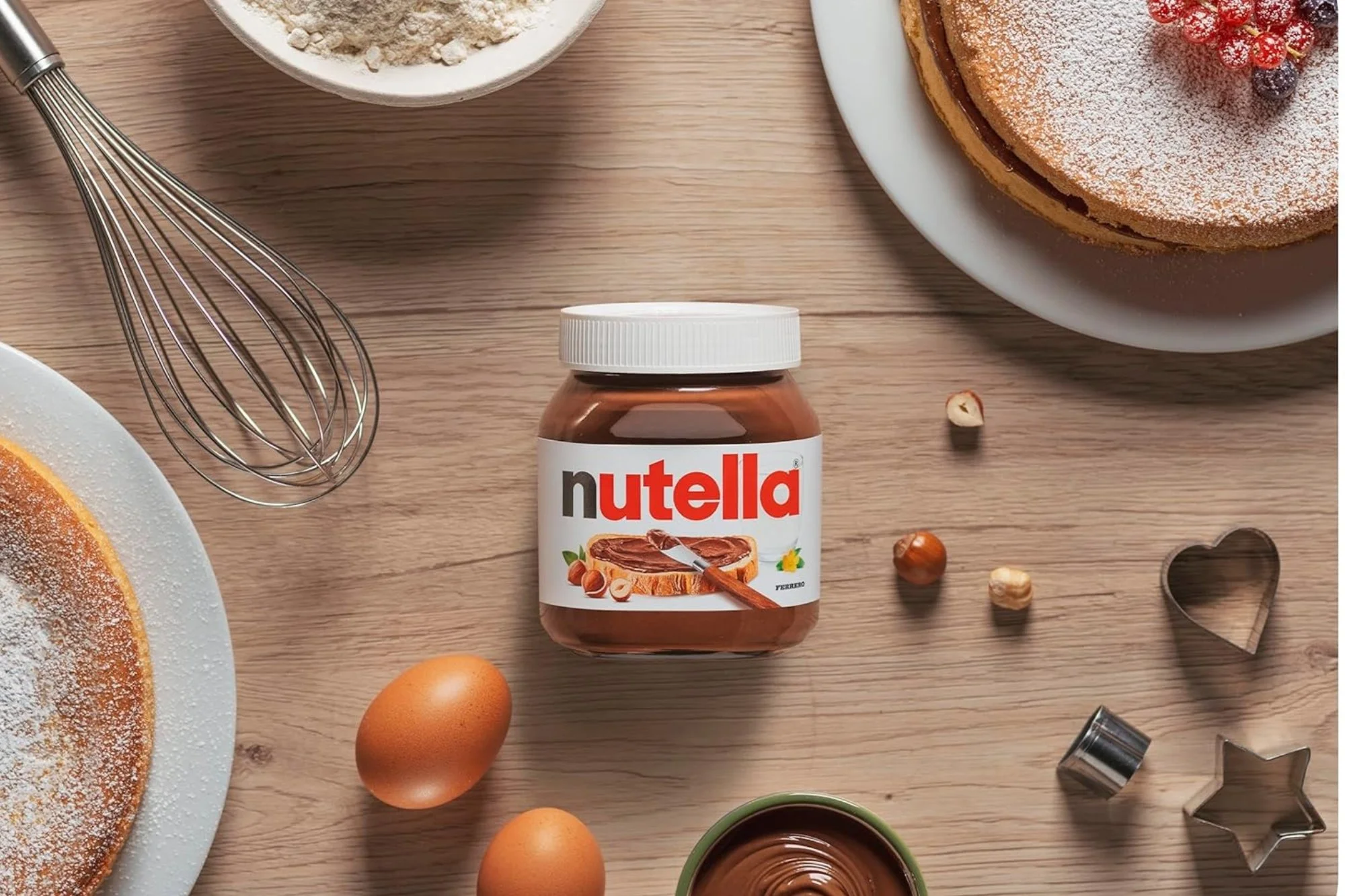 Nutella with baking ingredients