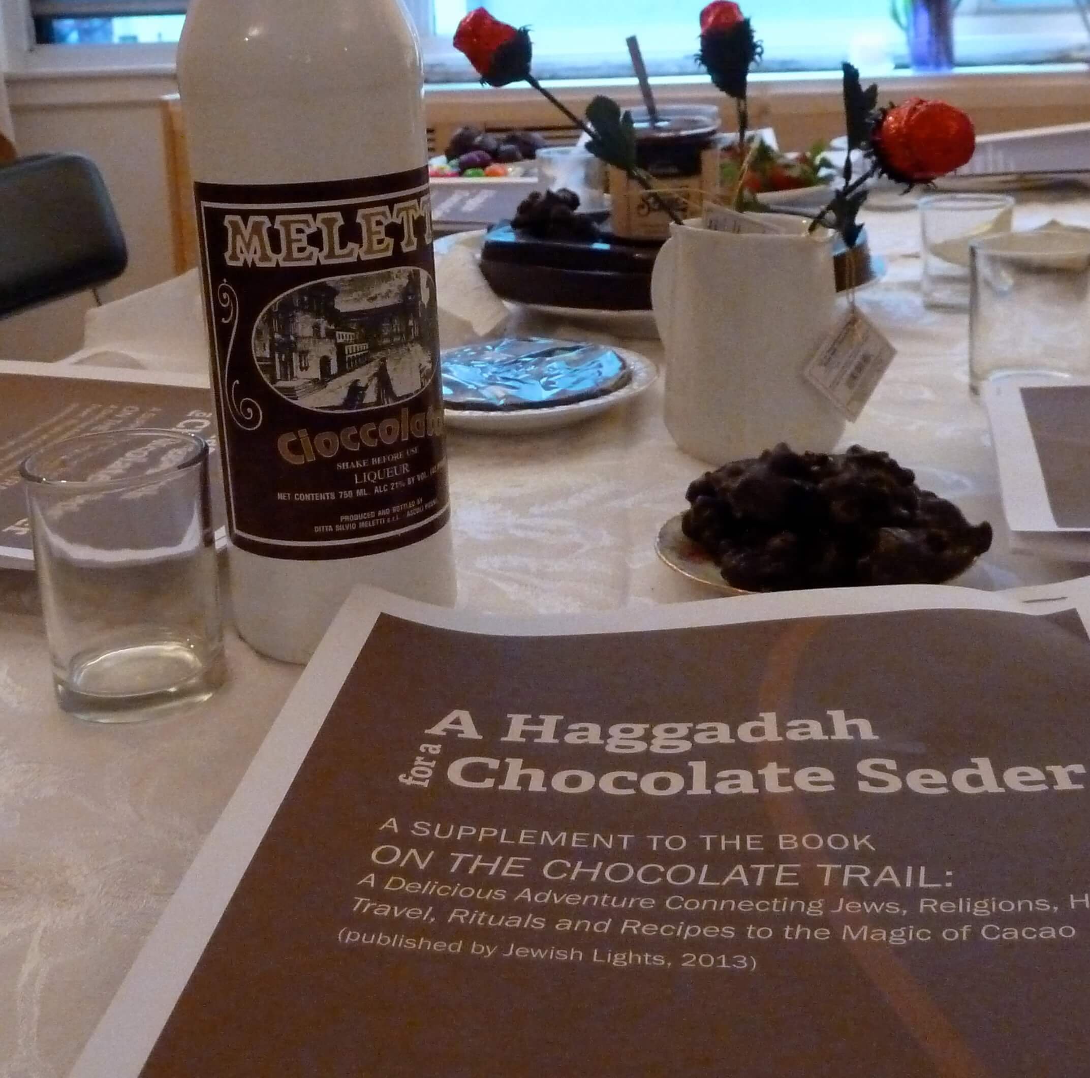 Chocolate Seder table set