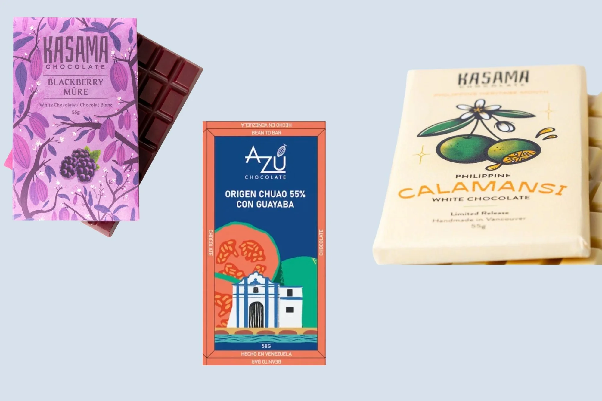 Fruity chocolate bars