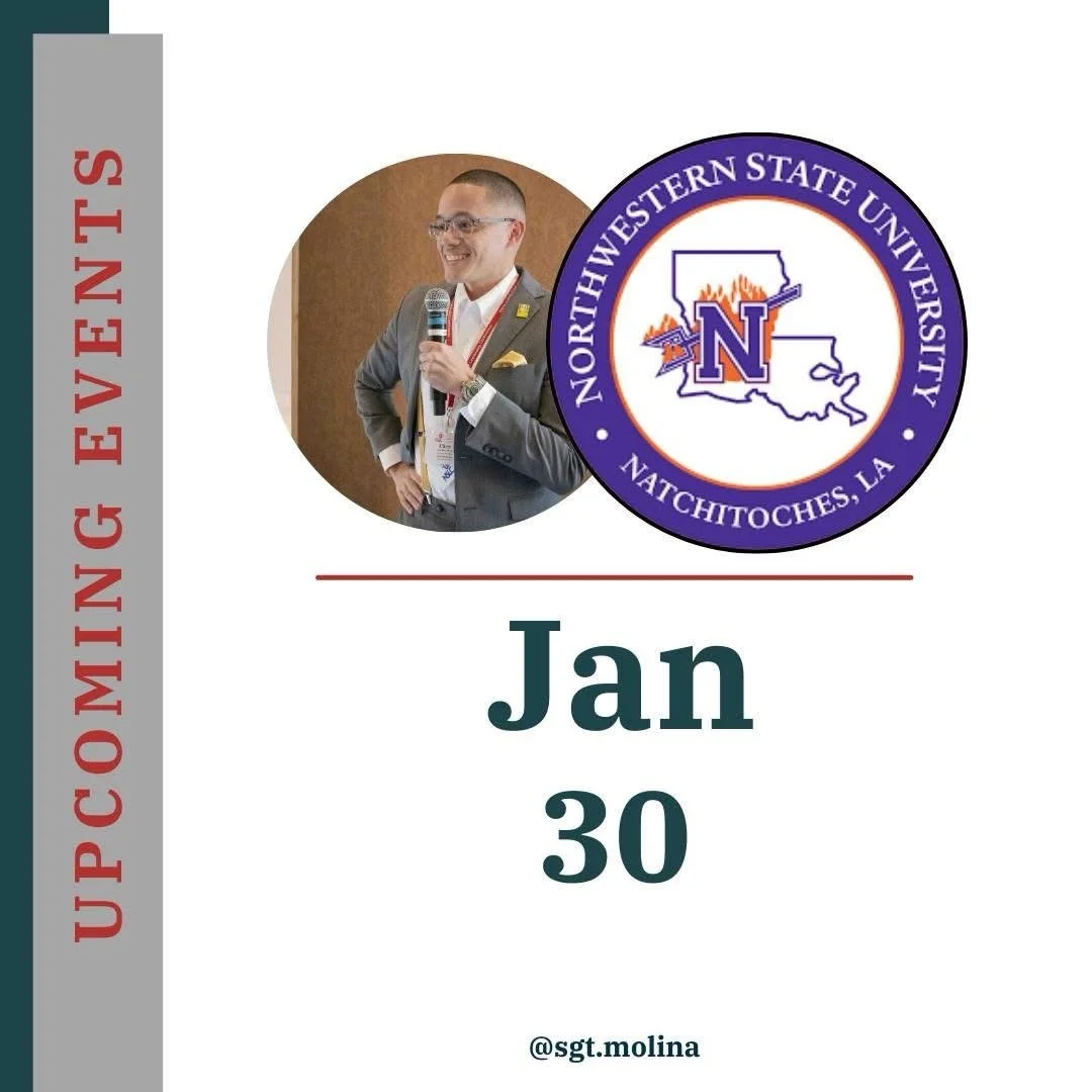 This past Friday, I had to absolute pleasure of speaking (FOR THE 5th TIME!) at Northwestern State University!! @nsulasga  @nsula 

In this work, one of the BIGGEST compliments is being hired multiple times by the same organization.  I was even told 