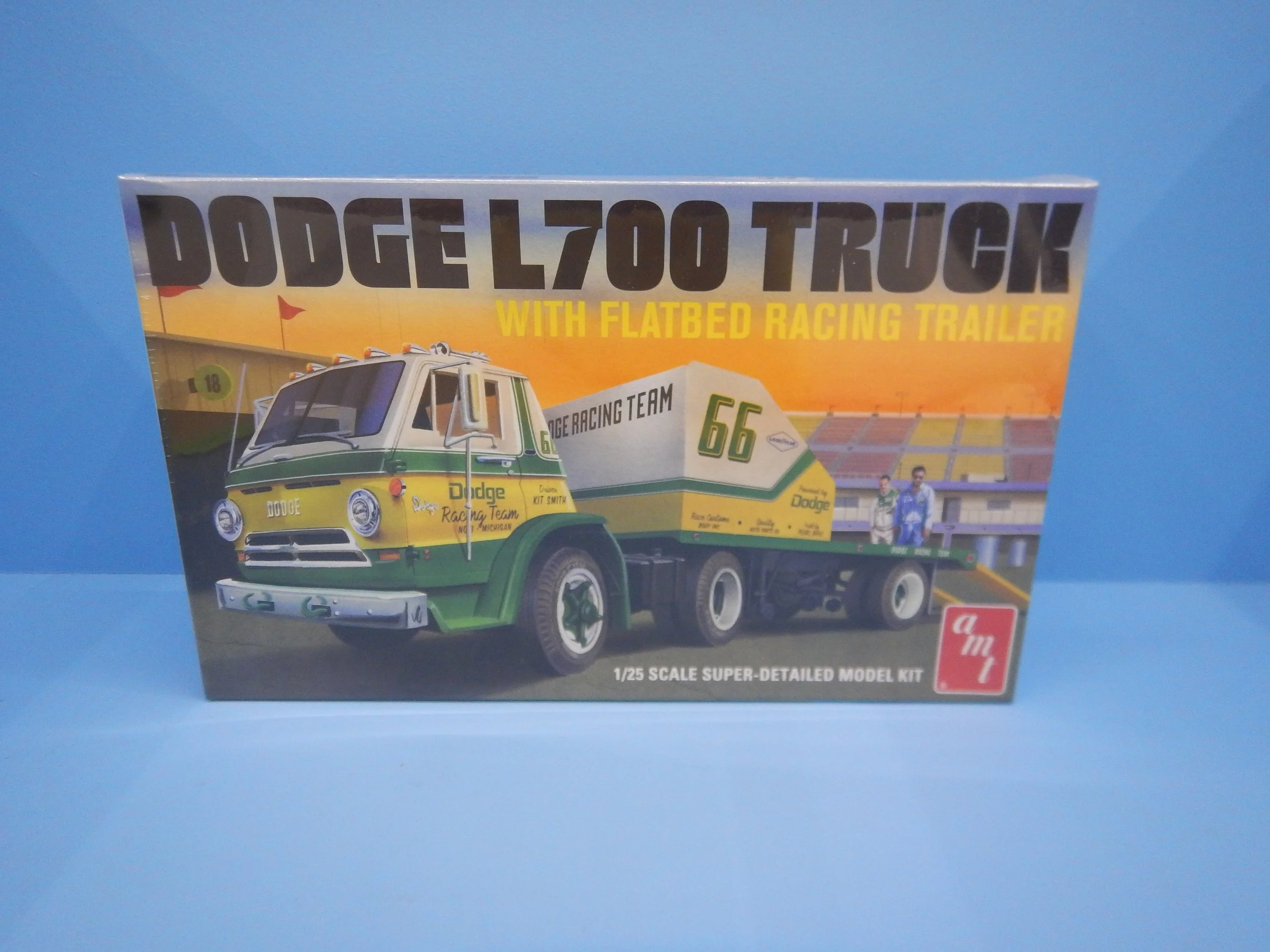 1966 DODGE L-700 WITH FLATBED TRAILER, INVENTORY MOVED, 1368