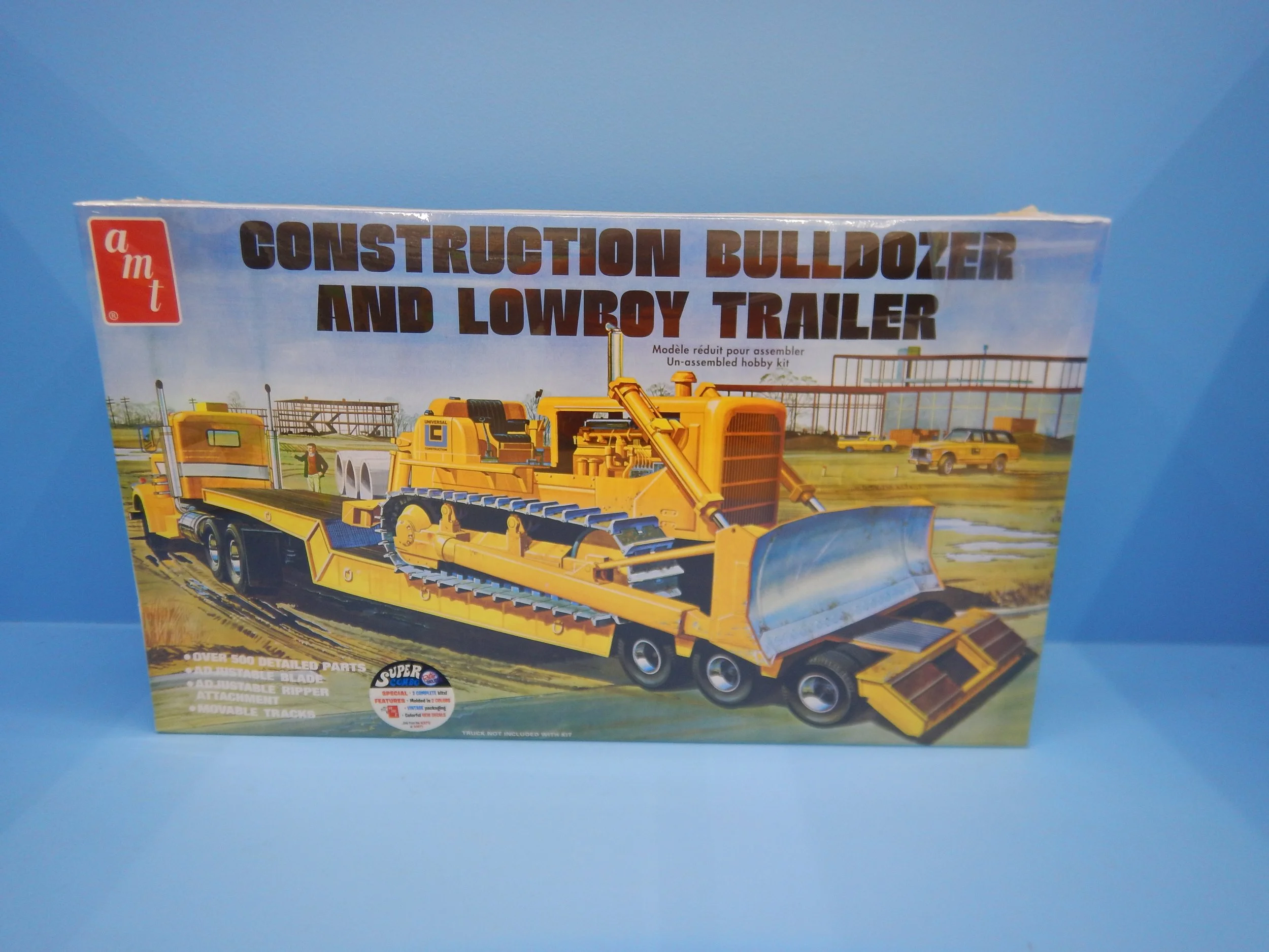 CONSTRUCTION BULLDOZER AND LOWBOY TRAILER, INVENTORY MOVED, 1218