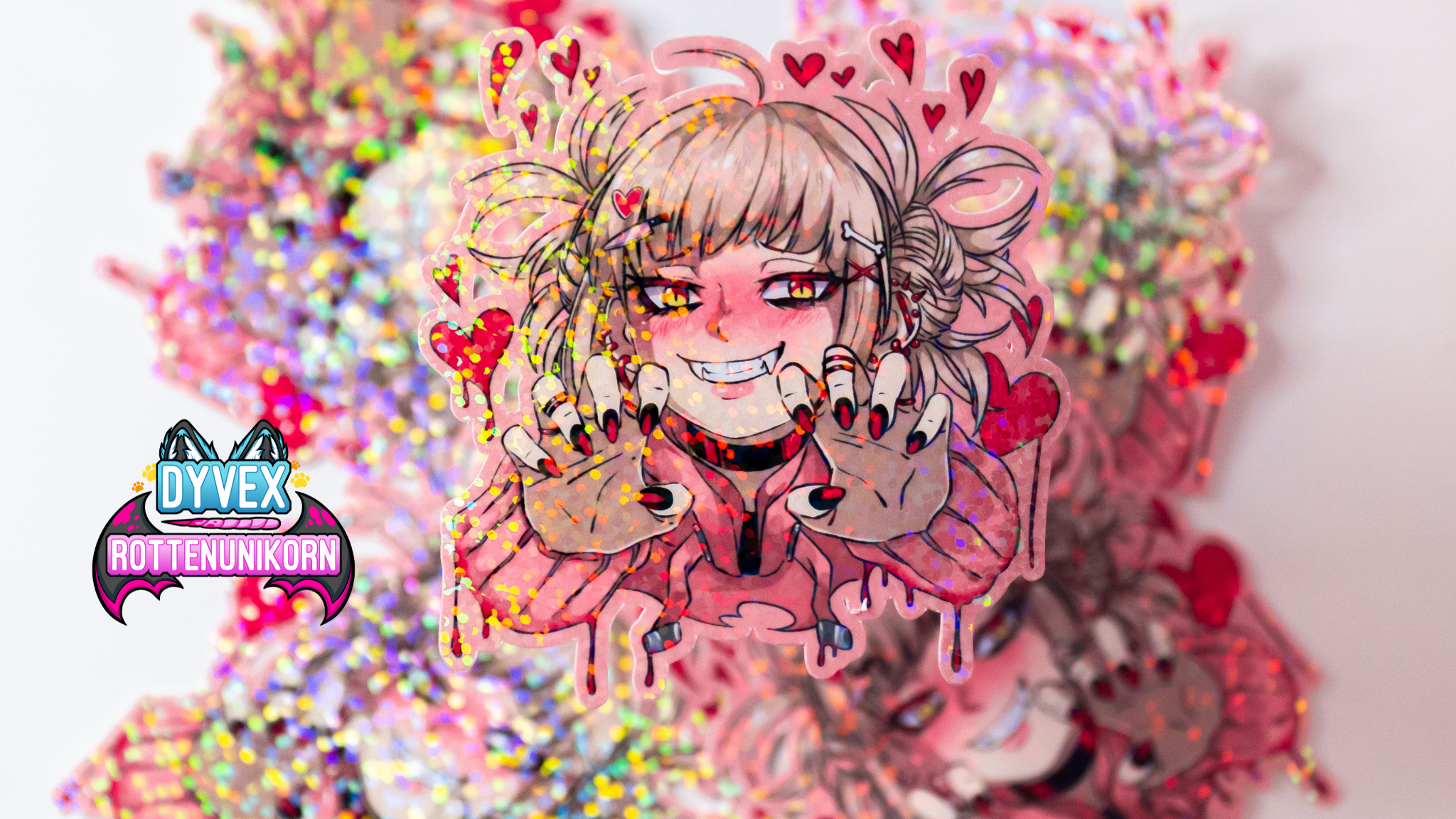 Holo blood villain stickers