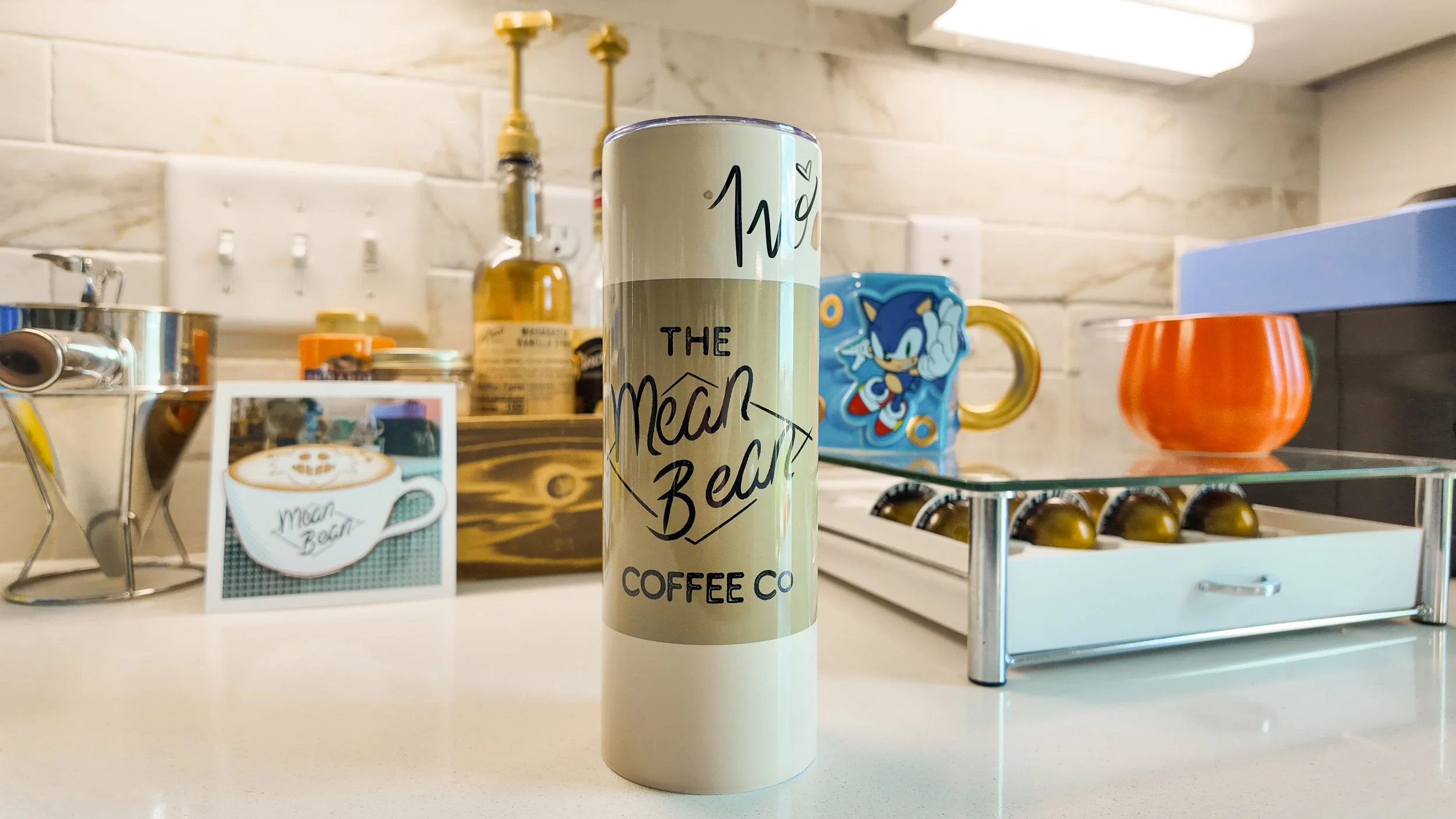 Mean Bean coffee to-go metal tumbler [ Made by order ]