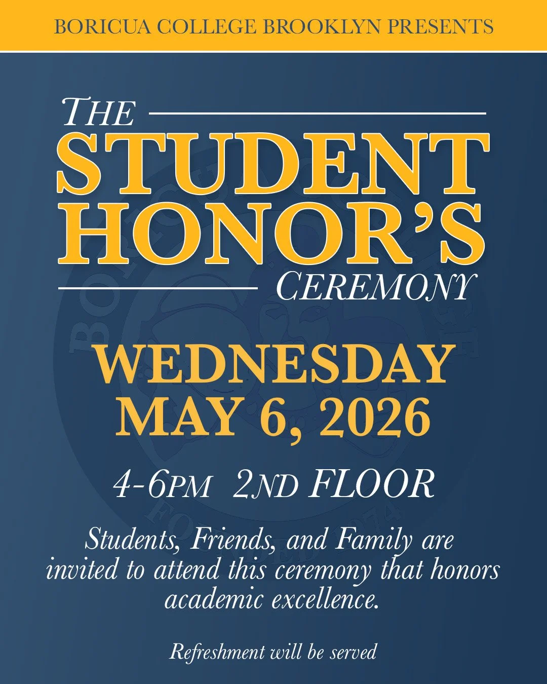 The Student Honors Ceremony