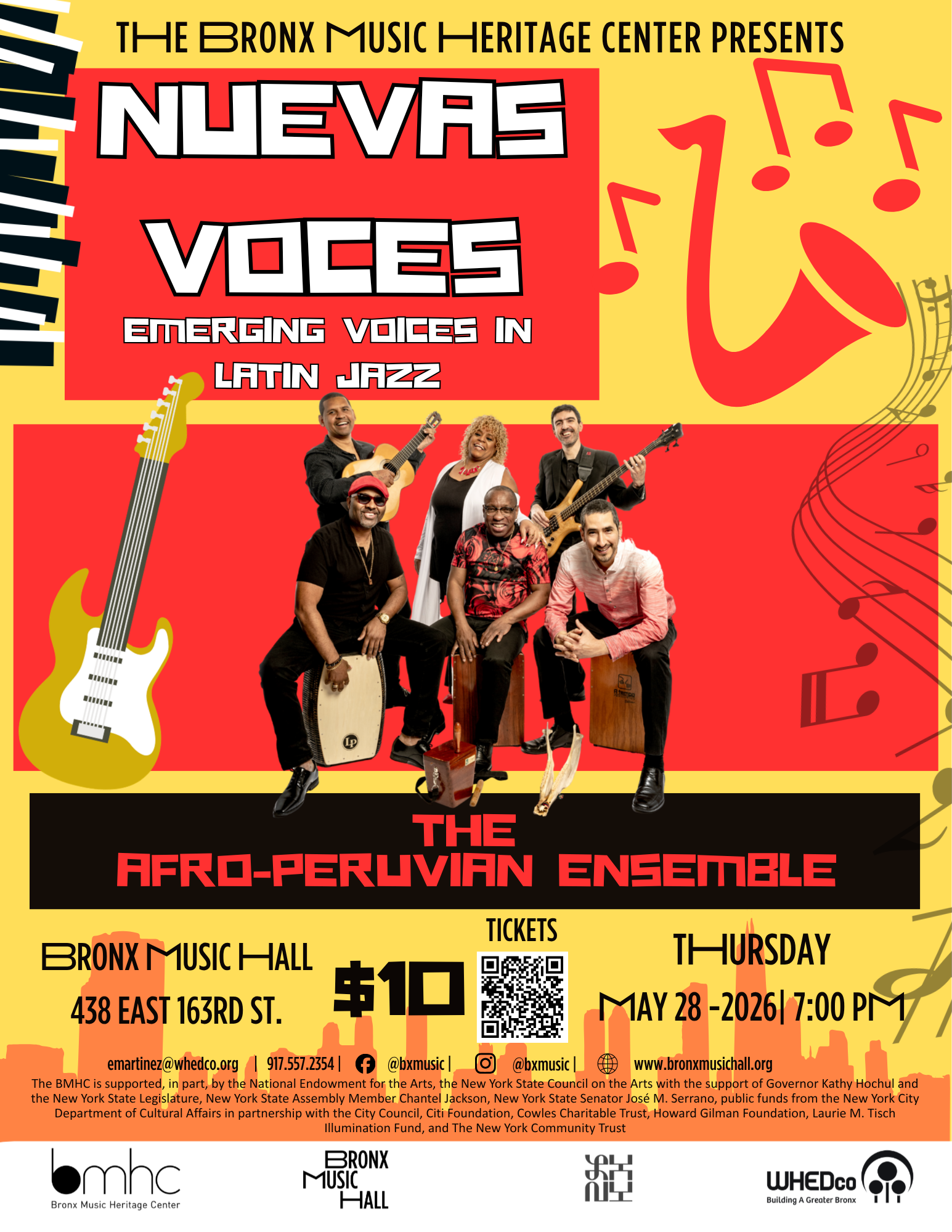 The BMH for Nuevas Voces - Thursday, May 28 @ 7pm