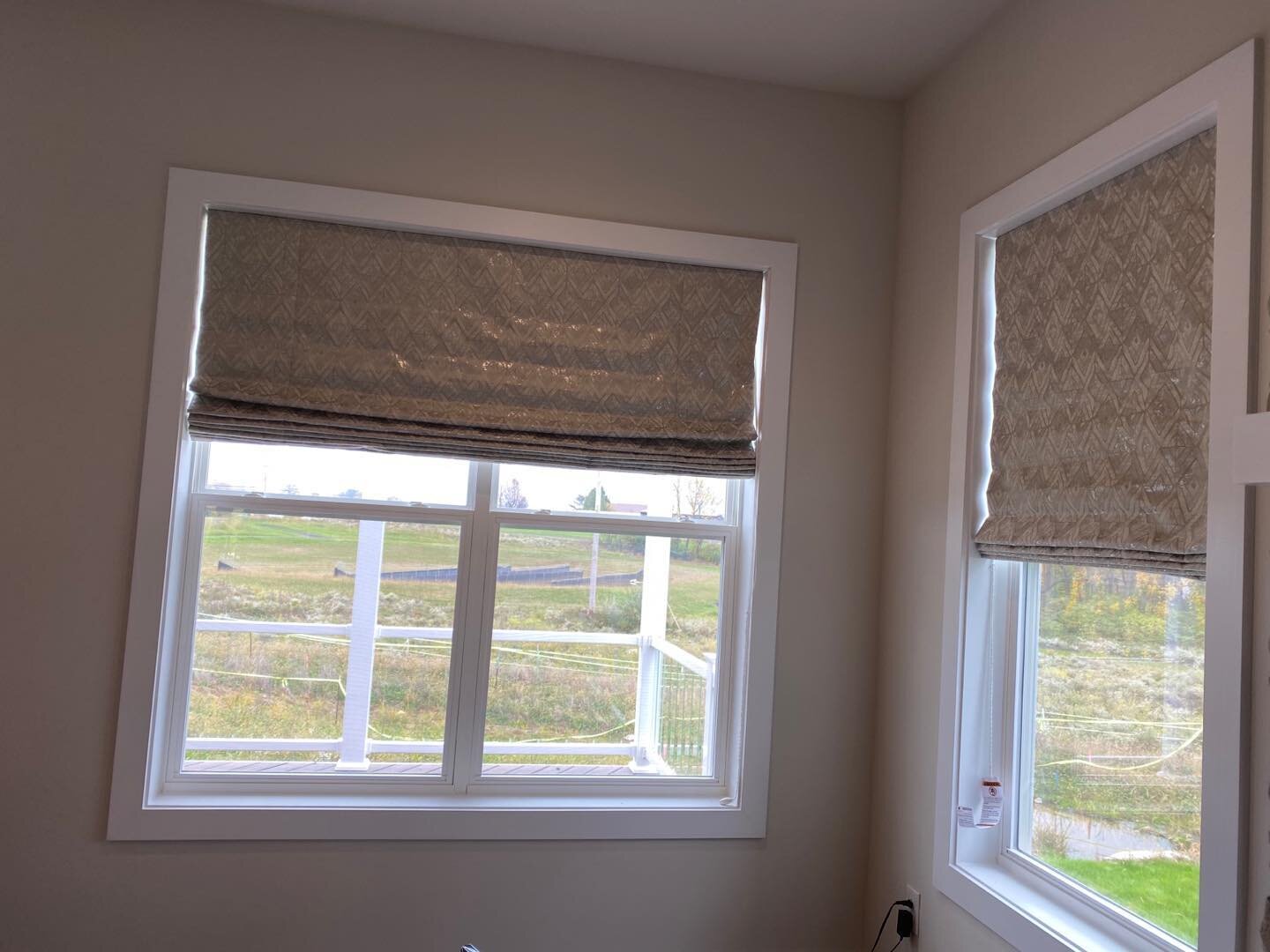 Roman shades in great fabric