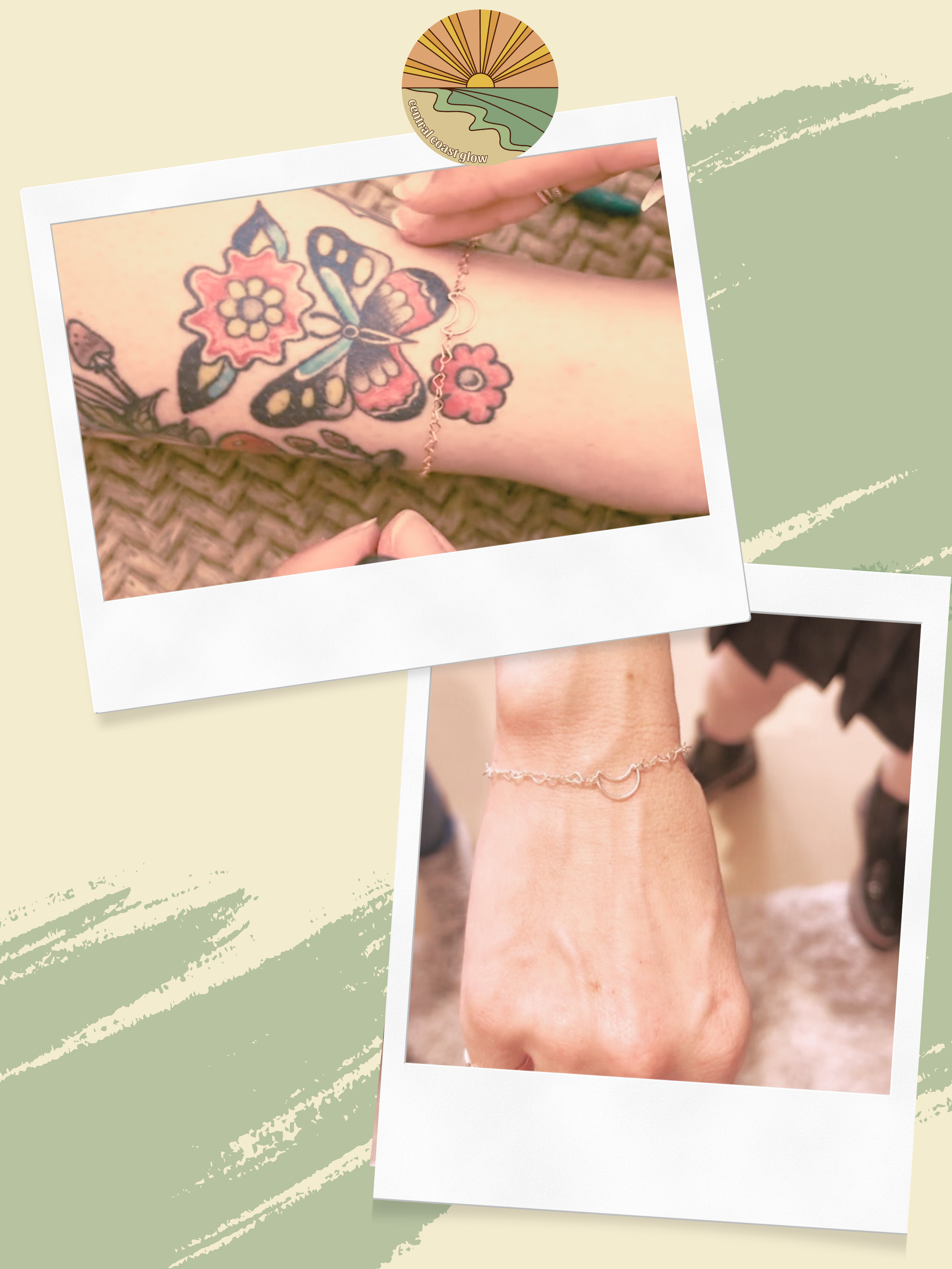 Central Coast Glow permanent bracelet & charm