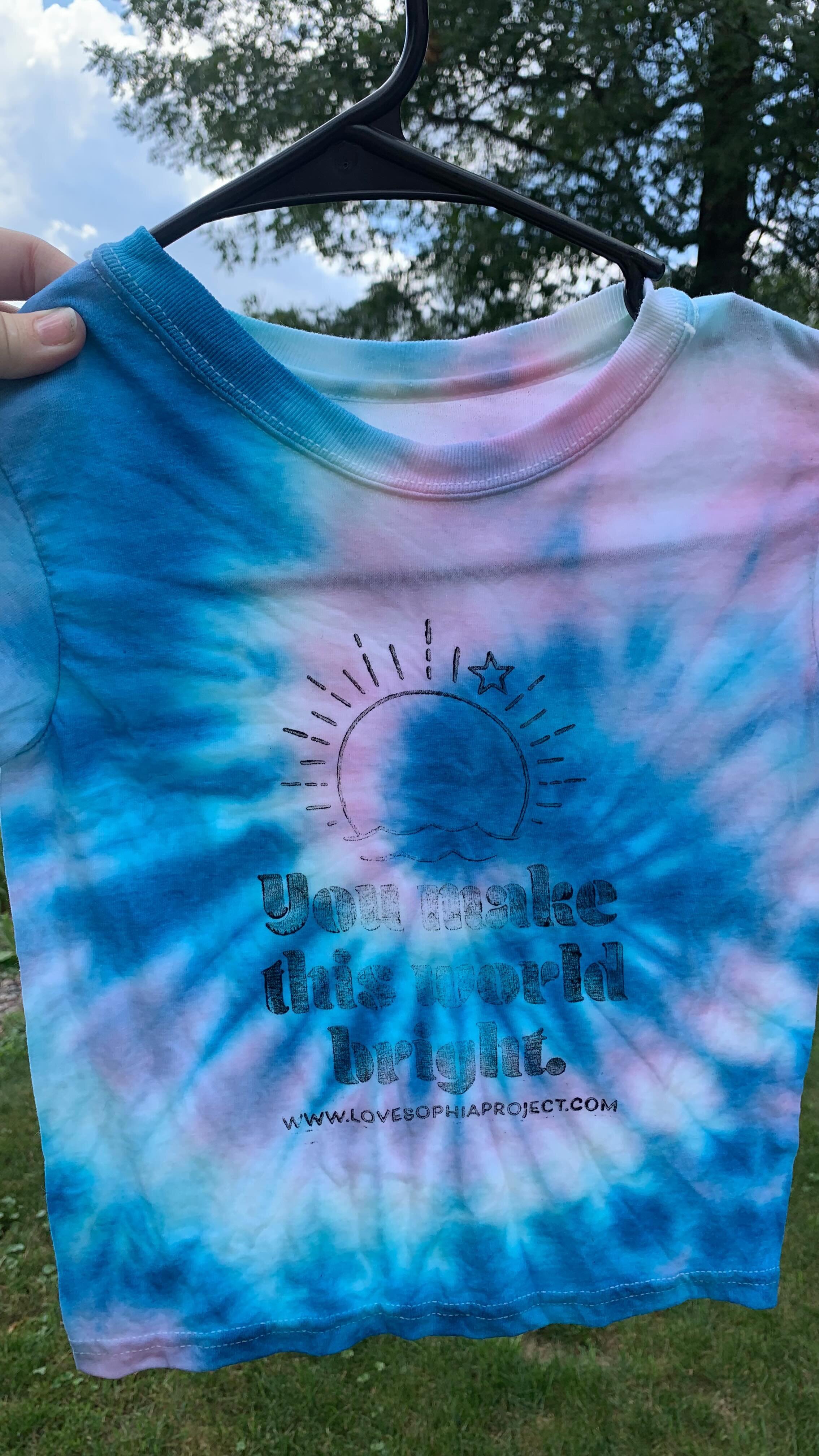 It’s a ✨process✨
Every tie-dye shirt is made with love and intention! From searching for it at a thrift store, washing it multiple times, stamping, heat setting, to YOU tie-dying.
These shirts are truly a labor of love.❤️
Join us on Septemb