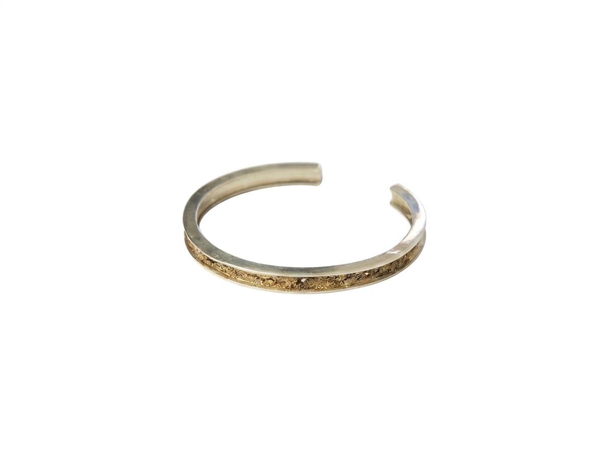 I-Beam Bracelet (Corroded Silver + Gold)