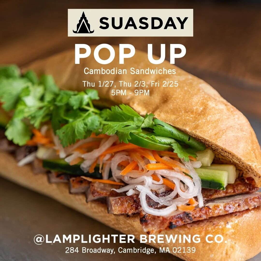 This week we'll be serving some sandwiches @lamplighterbrew ! We'll be popping up at a couple of different locations over the next month!