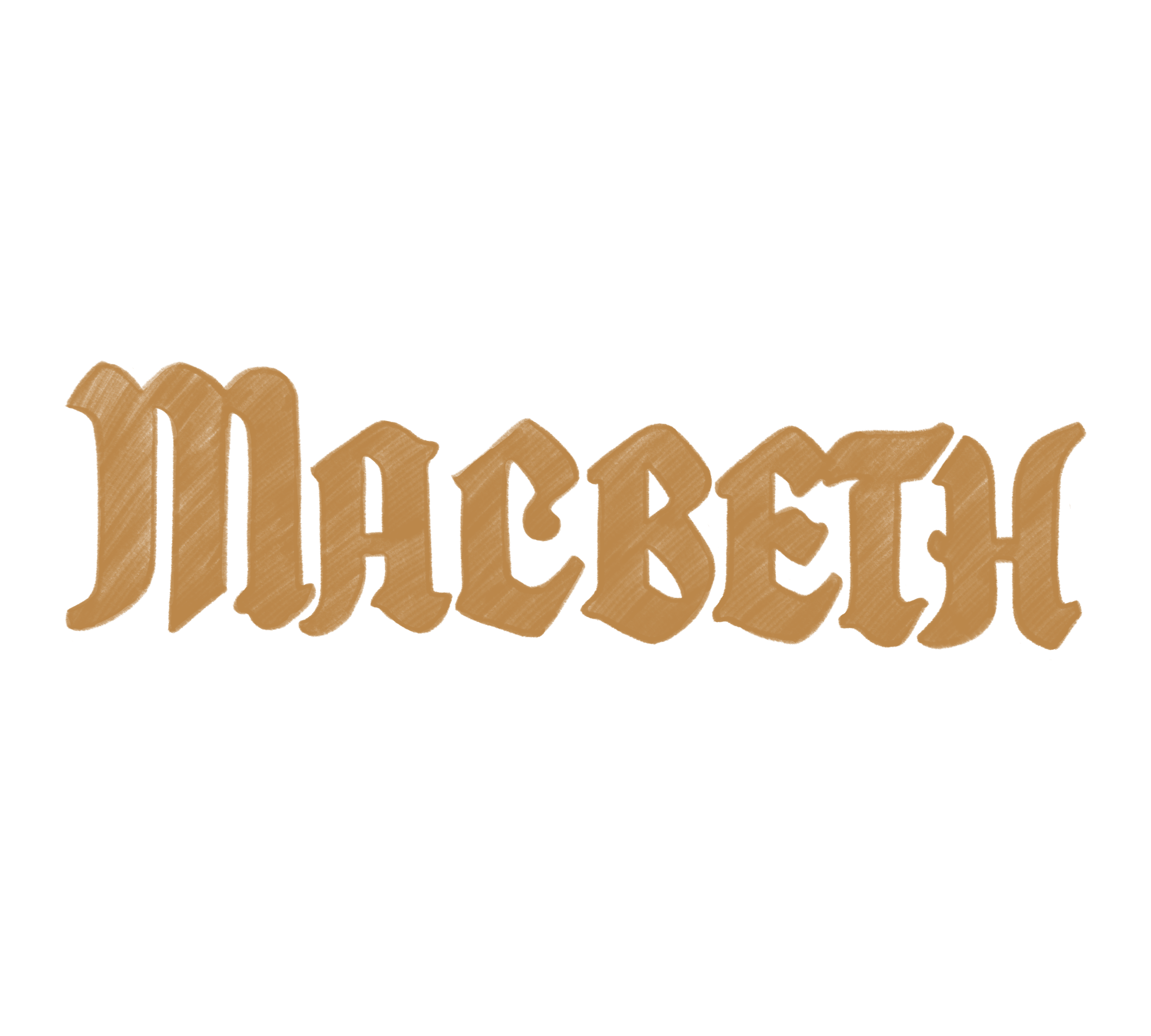 Bold black text that says 'Happy March' with a brown, stylized gothic font for the word 'March.'