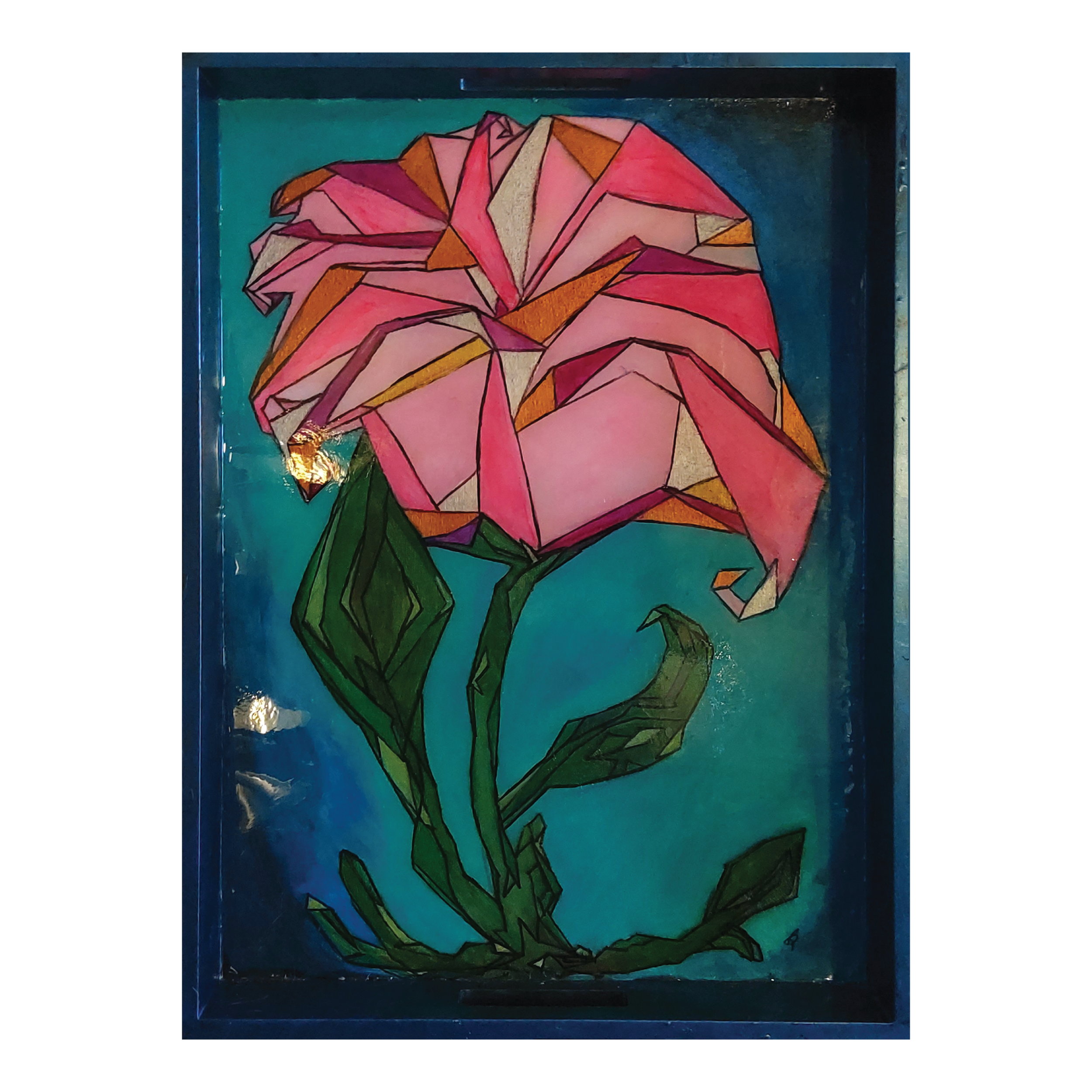 Stained Glass Flower Tray