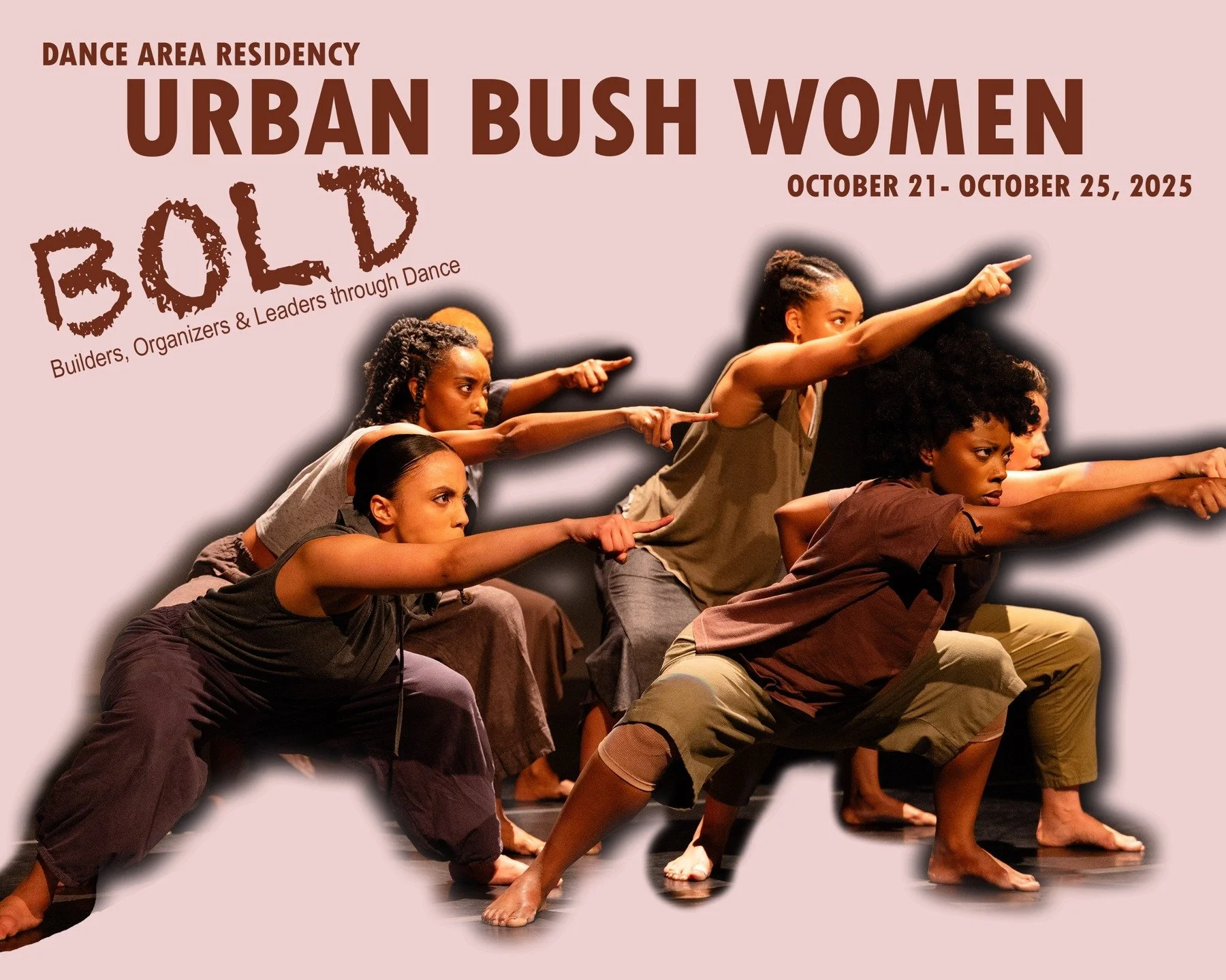 We are thrilled to welcome Urban Bush Women to the Young Dancer Workshop this year! Throughout the week, UBW will lead a variety of engaging classes that invite participants to explore movement, storytelling, and community through dance. The company 