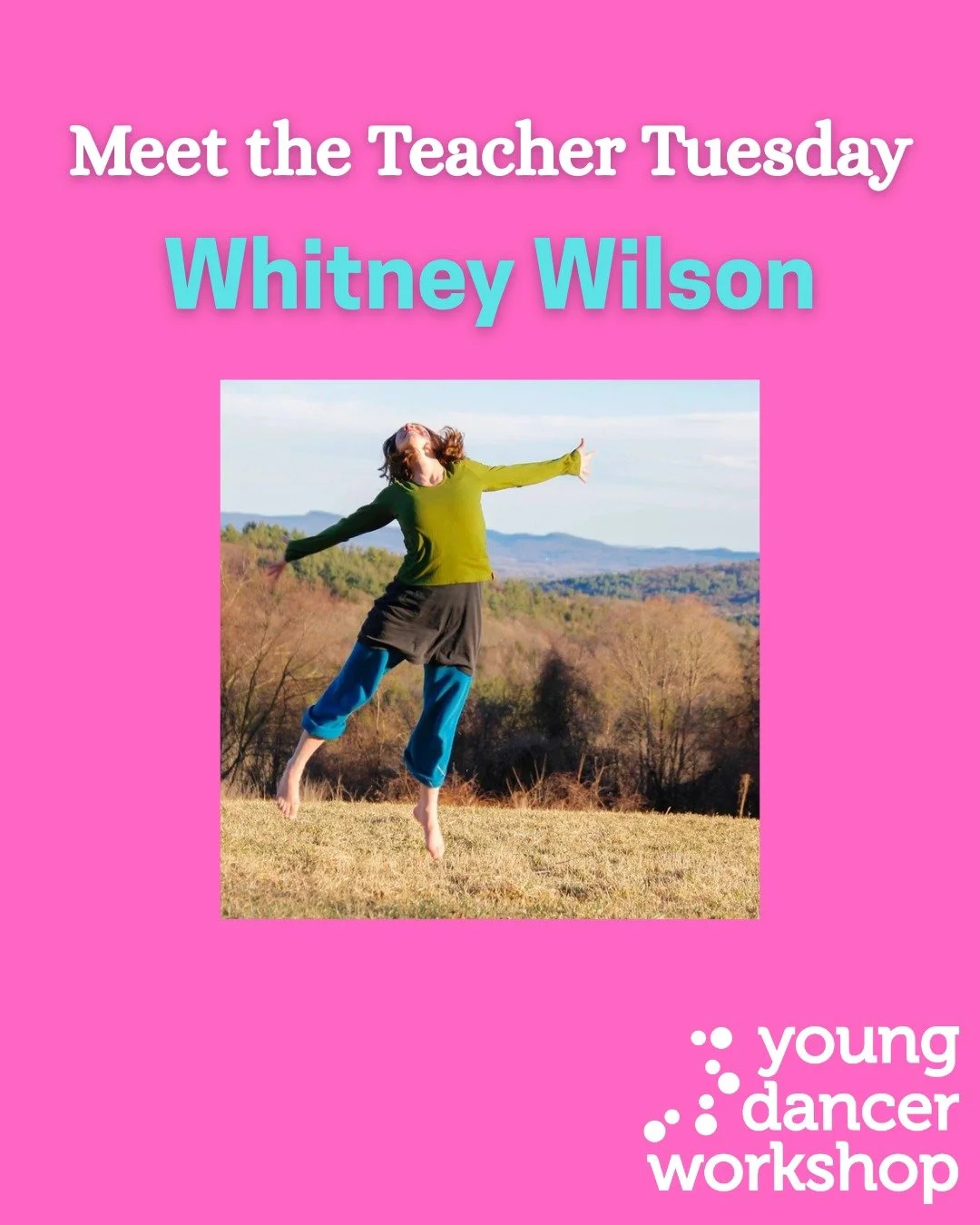 MEET THE TEACHER TUESDAY!!

Whitney Wilson🌸
Swipe to learn more about Whitney, one of our amazing faculty members teaching at YDW this year!