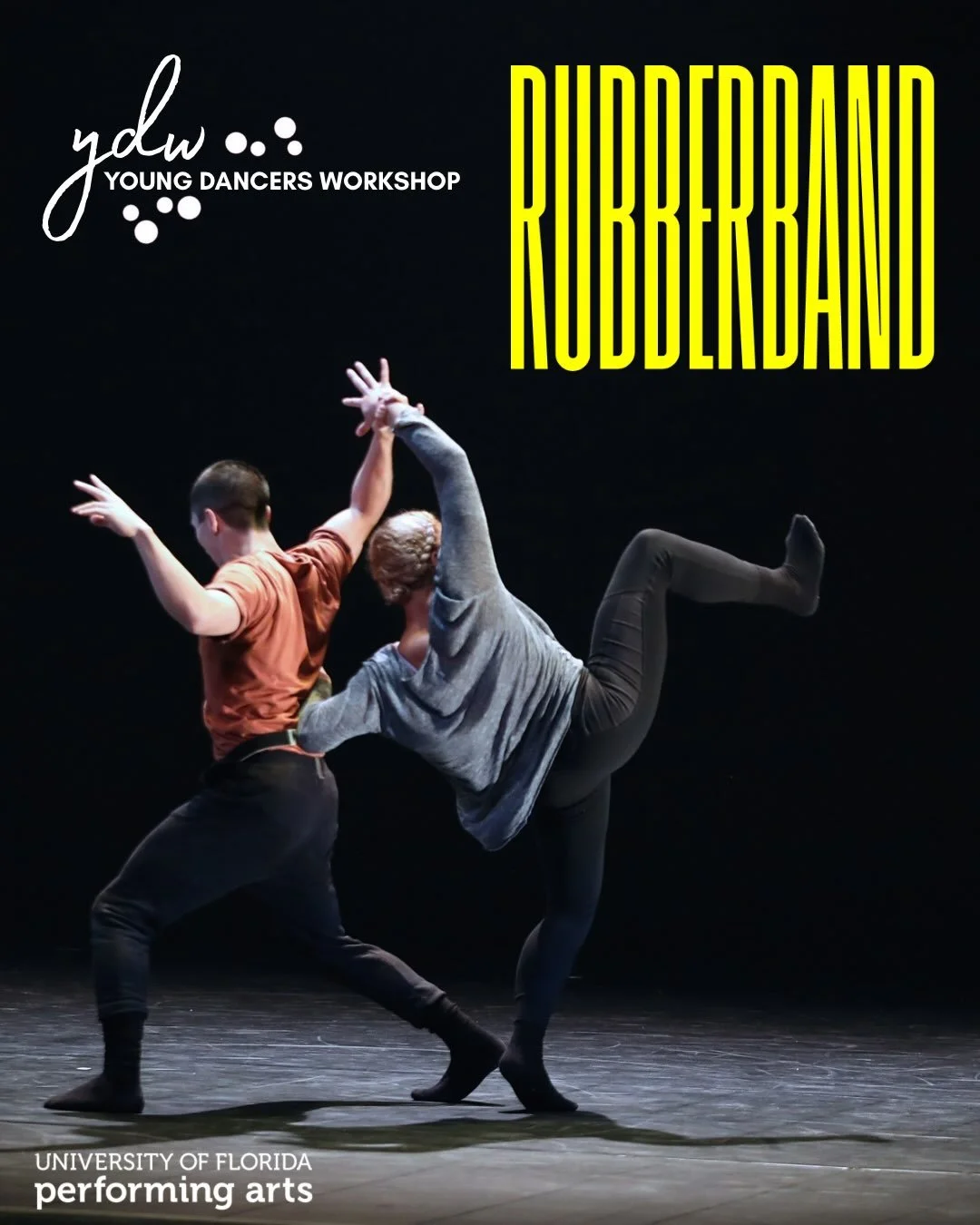 We are so excited to announce that RUBBERBAND will be joining us in Gainesville for the 2026 Young Dancers Workshop! 🕺

@rubberbandance will be here to perform and teach workshops in the RUBBERBAND Method from October 22nd-24th. Swipe to learn more 