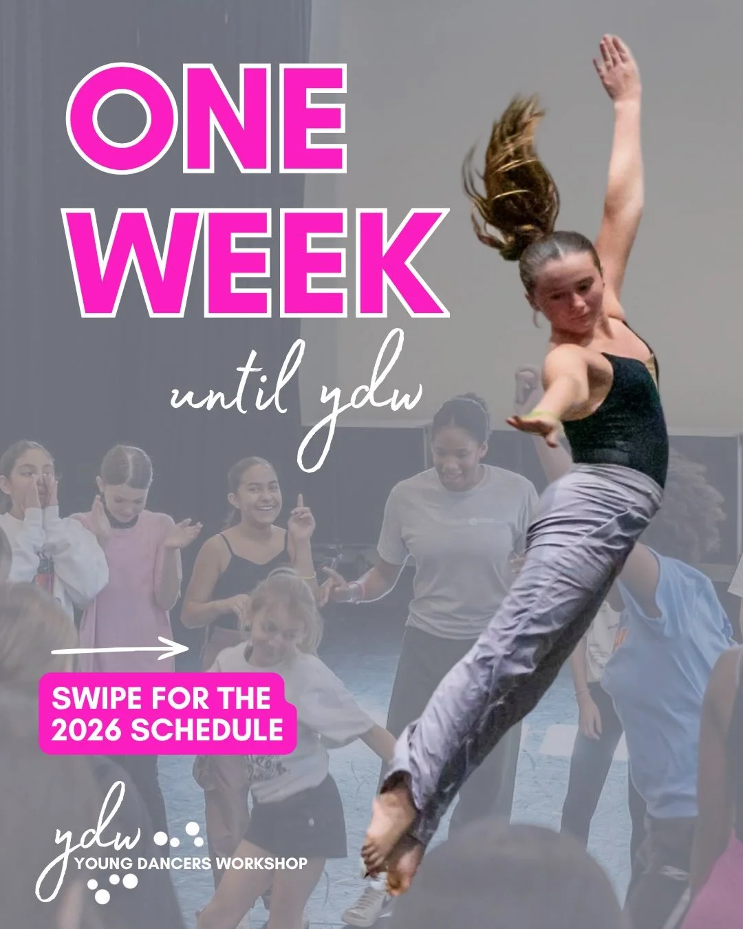 YDW is only ONE WEEK away! 

Swipe to view this year&rsquo;s detailed class schedule and a general schedule for the weekend.

We can&rsquo;t wait to dance with you soon!