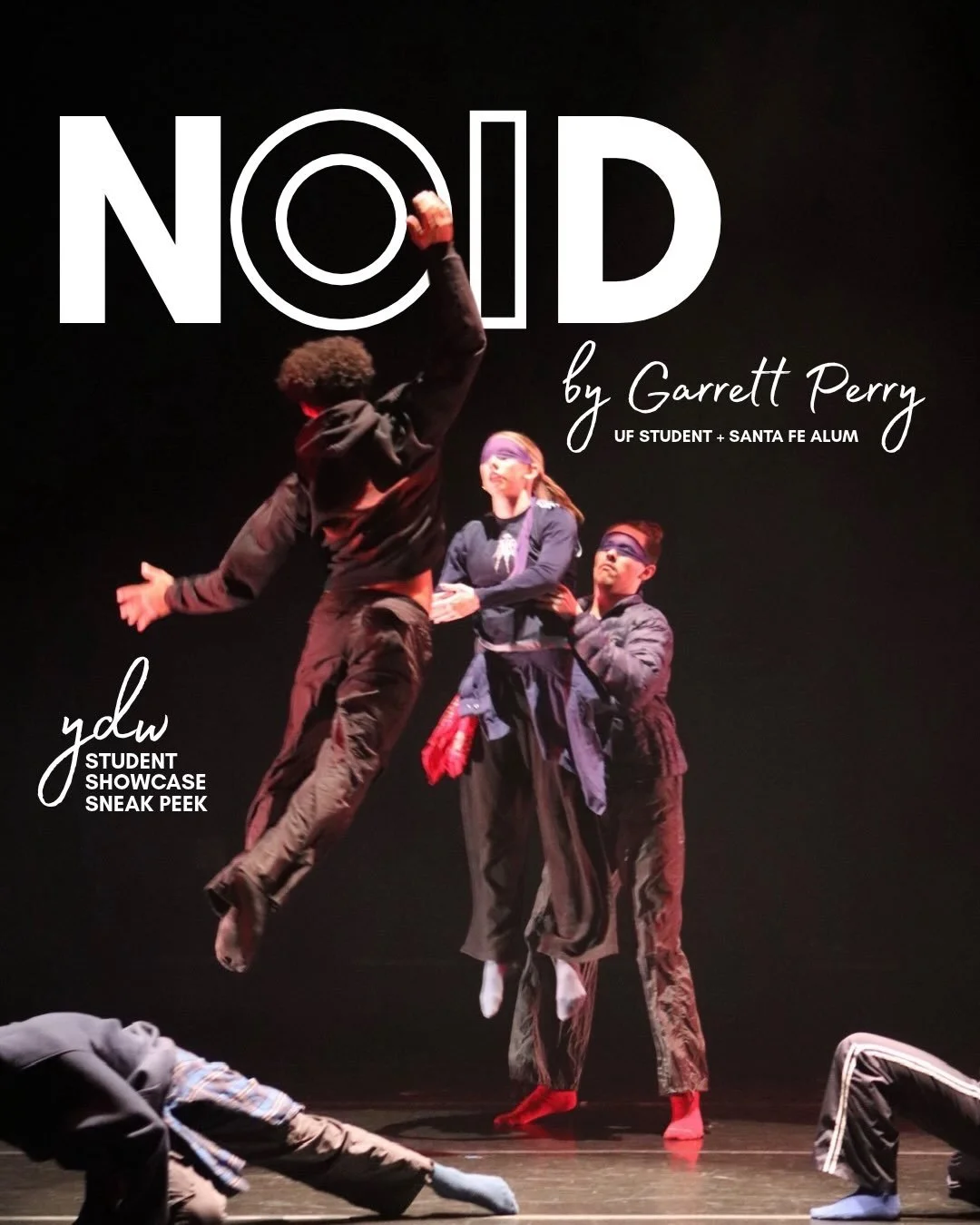 We can&rsquo;t wait to have Garrett Perry&rsquo;s work NOID presented at the YDW Student Showcase! 

Garrett is a senior BFA Dance major at UF and graduate of Santa Fe&rsquo;s dance program. Garrett choreographed NOID at Santa Fe, and it was presente