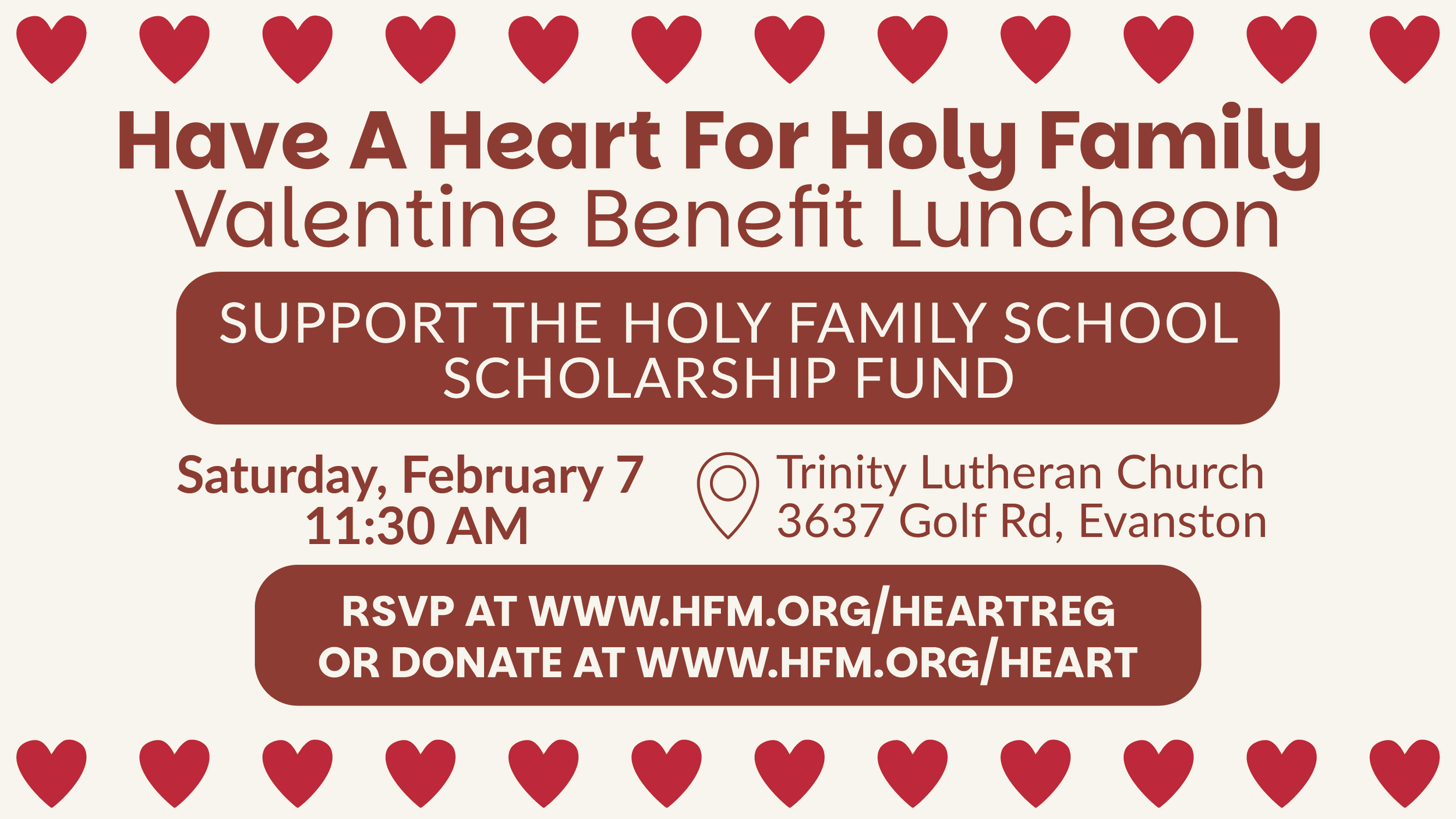 Have a Heart for Holy Family—Valentine Benefit Luncheon