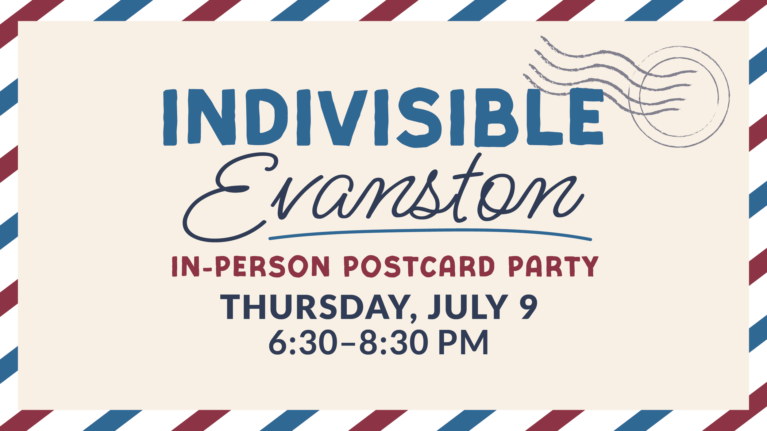 Indivisible Evanston Postcard Party