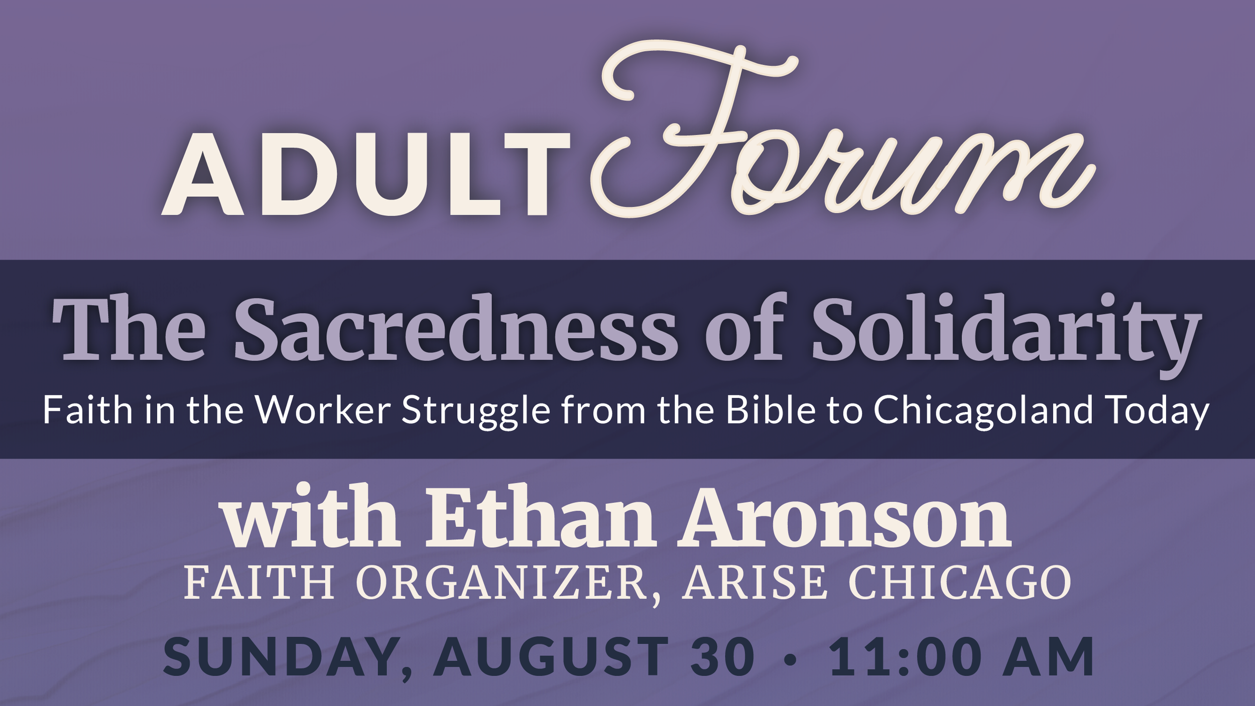 Sacredness of Solidarity Adult Forum