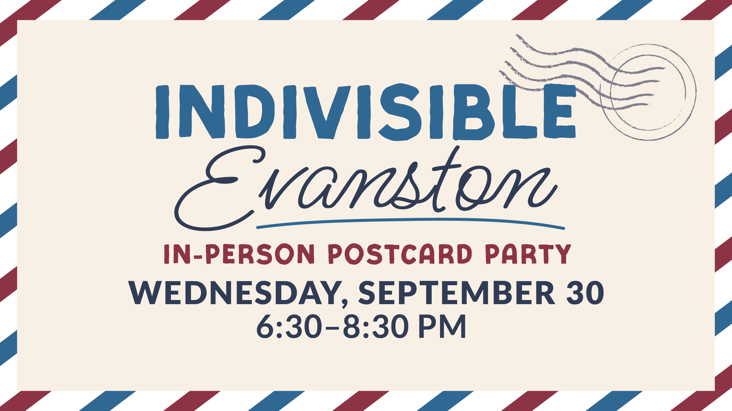 Indivisible Evanston Postcard Party