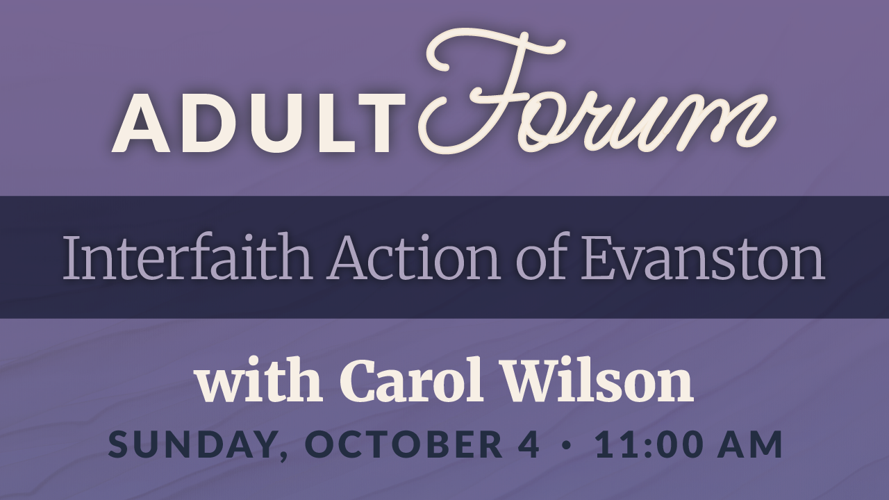 Adult Forum: Interfaith Action of Evanston with Carol Wilson