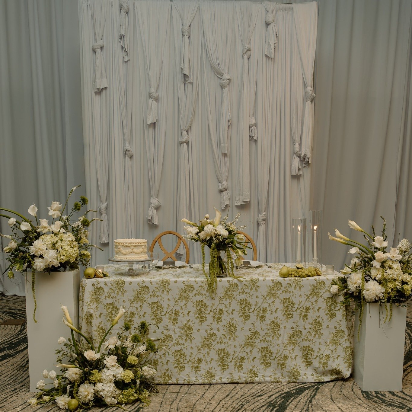 Layered texture creates a beautiful focal point.

Our textured backdrop paired with column accents adds dimension and softness to sweetheart tables, photo moments, and ceremony spaces.

Final call for 10% off all Prairie Lane rental orders.
Orders mu