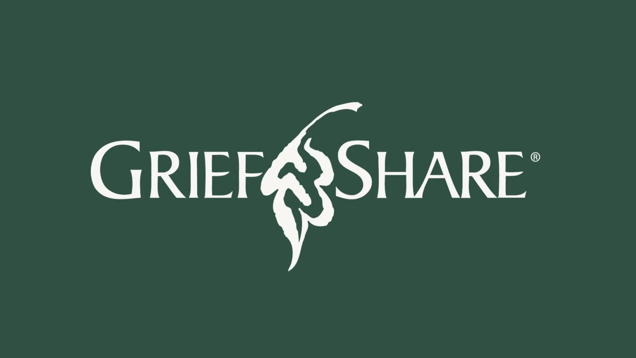 Grief Share Logo, White text on Green background