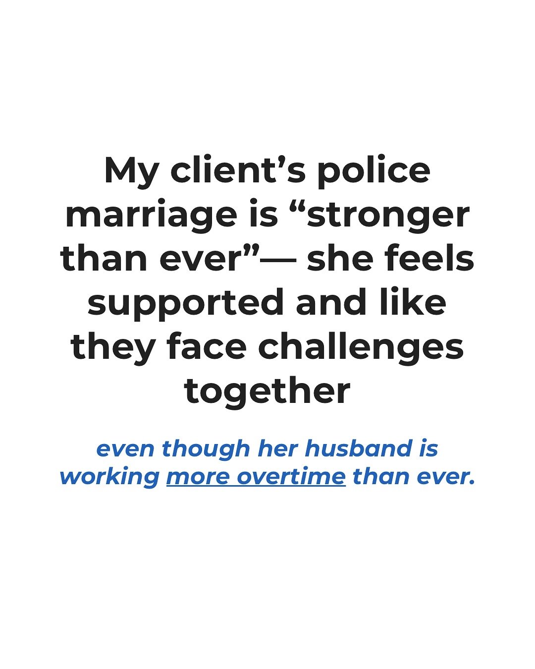 They faced blackout dates in his husband&rsquo;s schedule making it hard for them to have time together as a couple and family&hellip;

It also left her with a lot of solo parenting time, which would have caused her resentment before. 

During this c