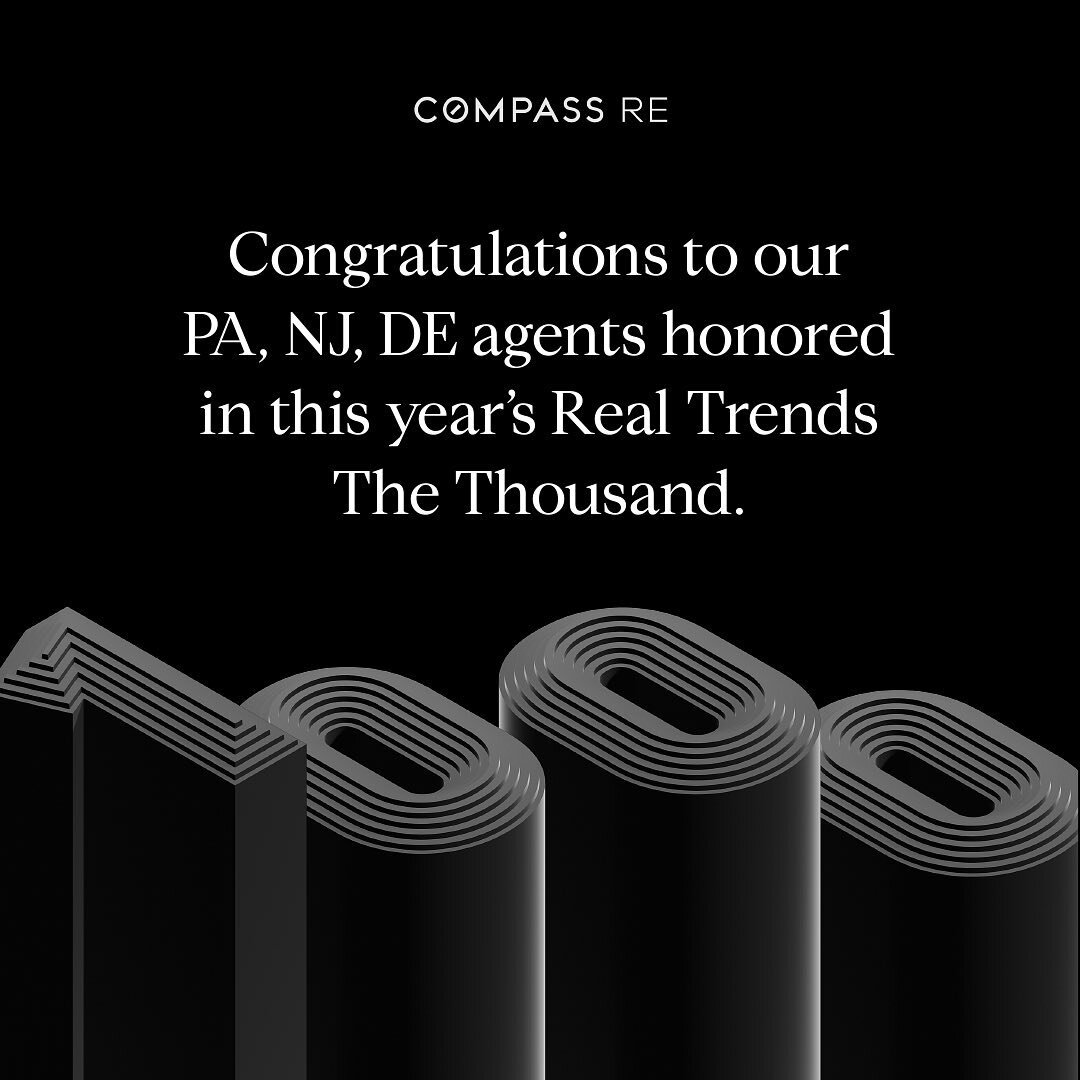 We are pleased to be celebrating the Compass agents and teams who represent 94 placements on this year&rsquo;s WSJ RealTrends #TheThousand list! We're especially excited to celebrate our very own @mottolagroupsells, @lsmerconish and @heidikulpheckler