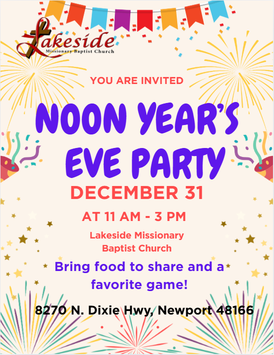 Noon Year's Eve service