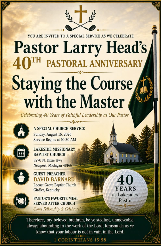 Pastor’s 40th