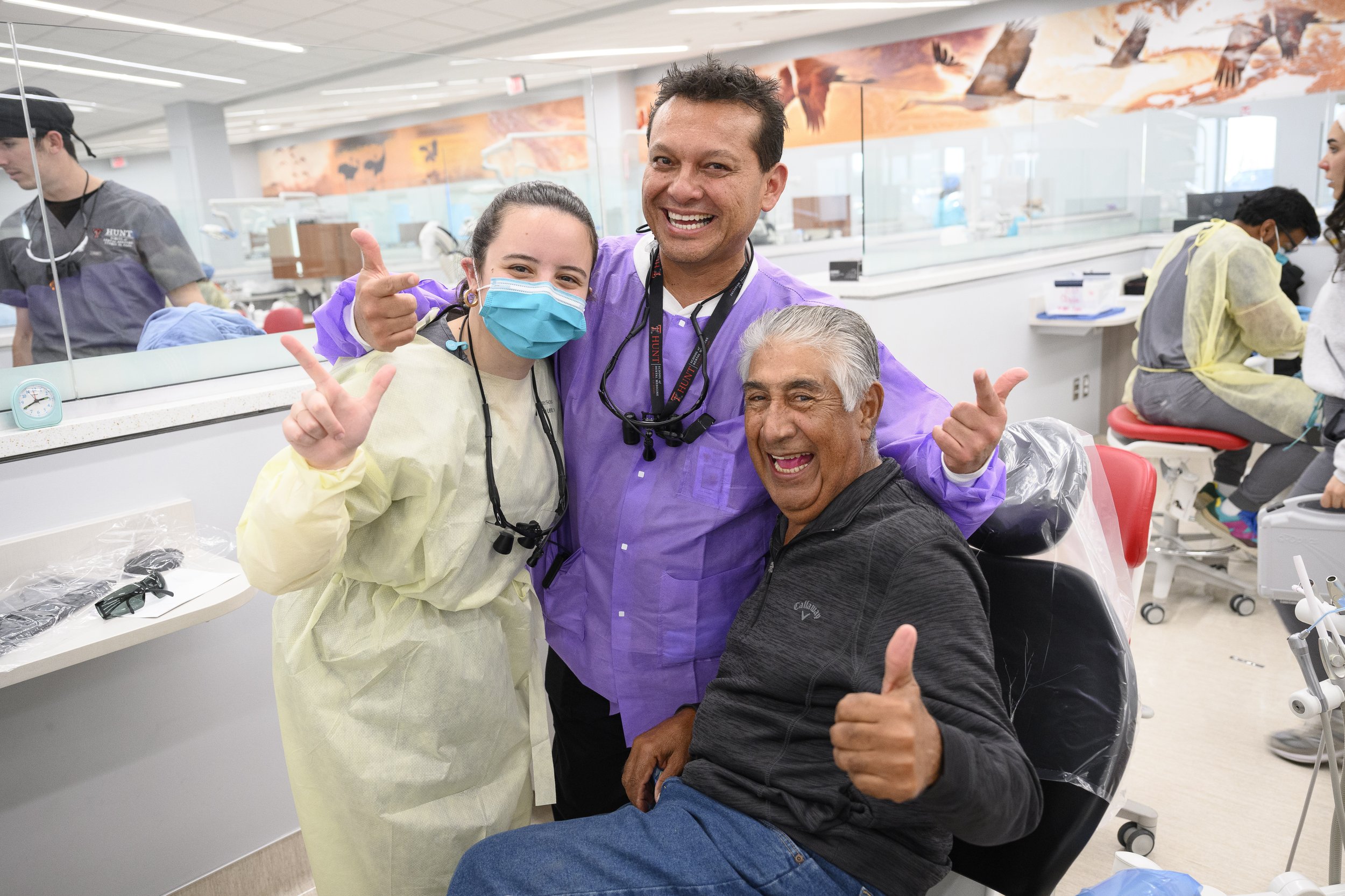 Our Oral Health Clinic is promoting its services through special events such as Senior Dental Day, where older adults receive free cleanings and screenings. The events are supported by the new Senior Dental Fund, established by a gift from the Carl C