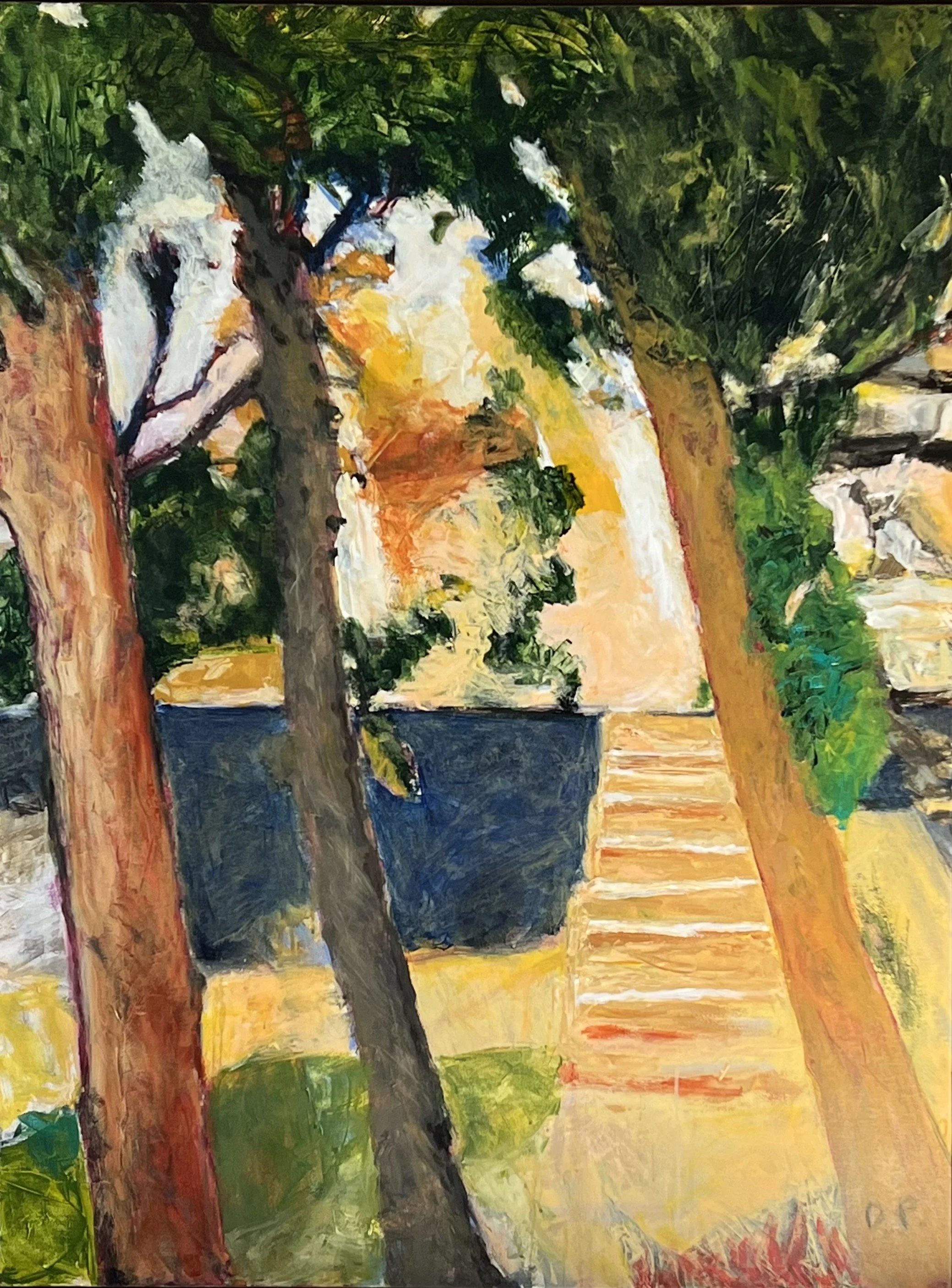 Garden Steps, Acrylic on Canvas, 36" x 48"  Unavailable