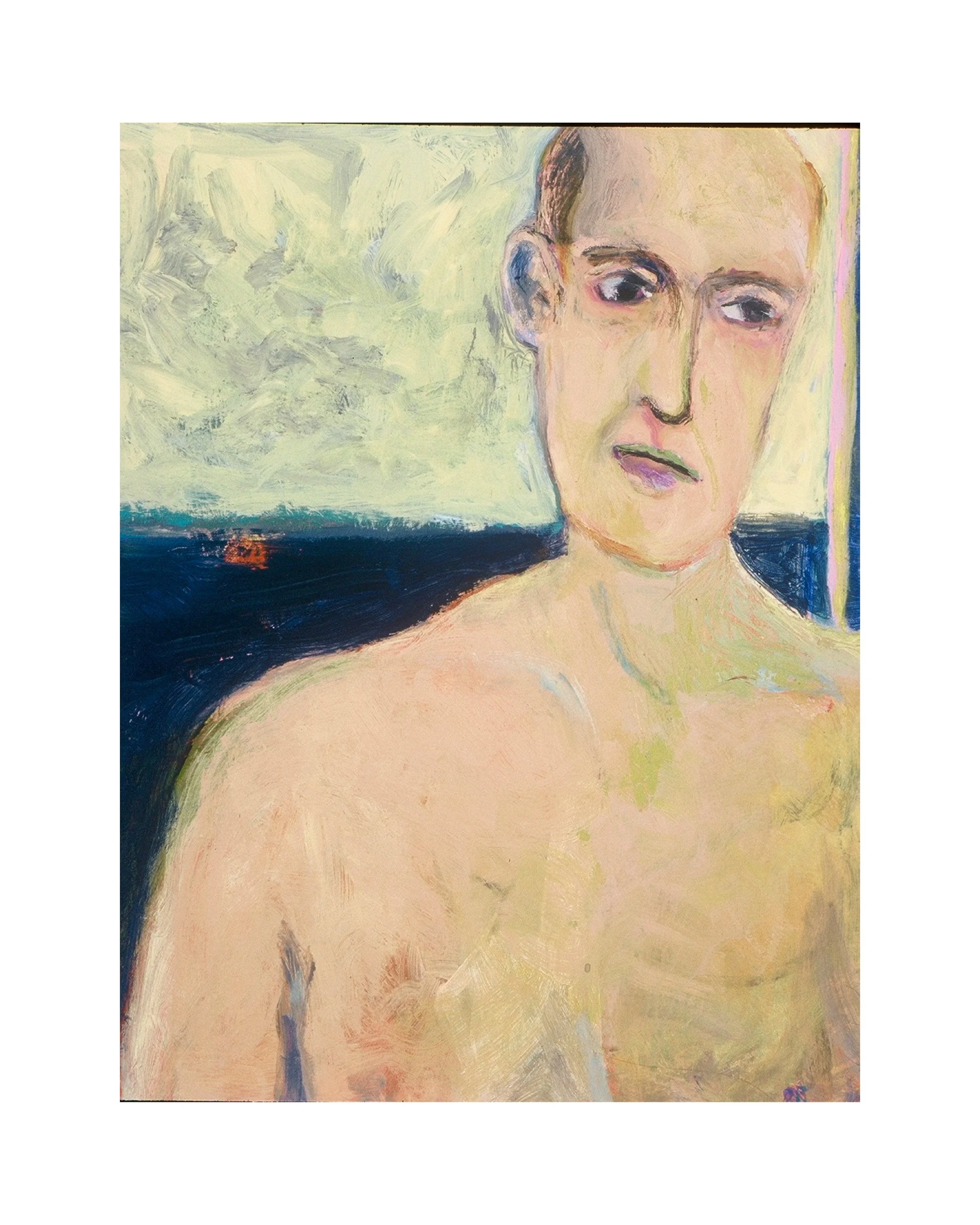 The Dane, acrylic on paper, 20" x 24" Sold