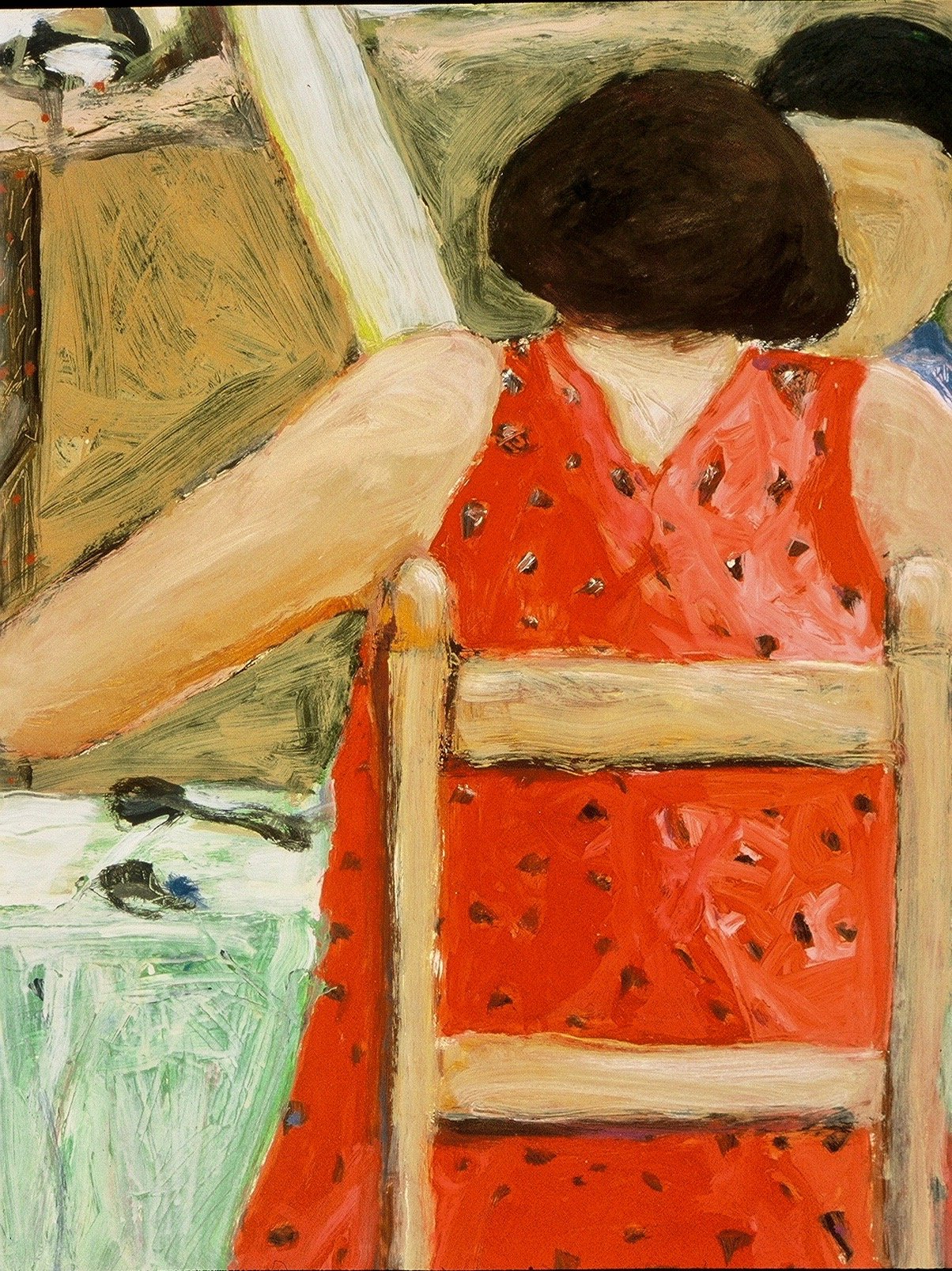 Watermelon Dress, acrylic on Paper, 19%22 x 24%22.jpeg