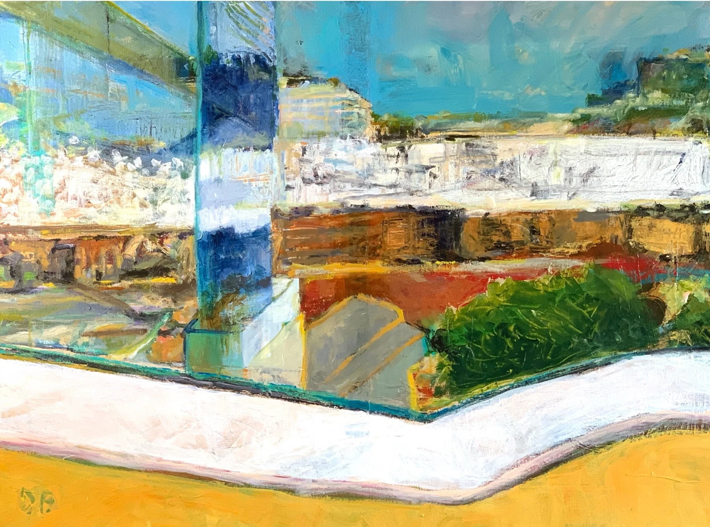 Toronto Skyline Acrylic on Canvas 40" x 30" SOLD