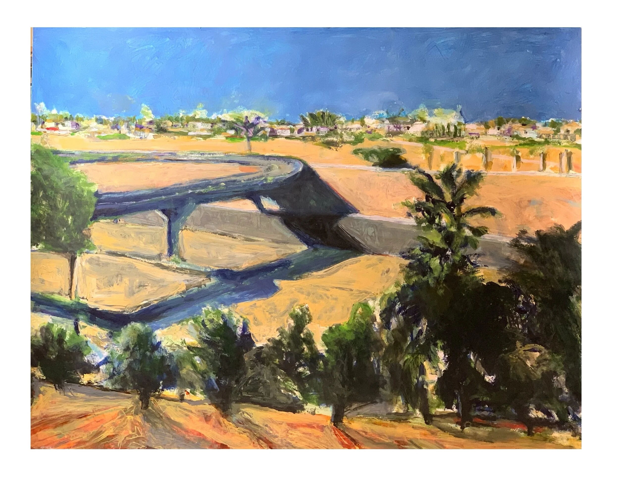 Yolo Overcross, acrylic on d'Arches paper, 40" x 31"