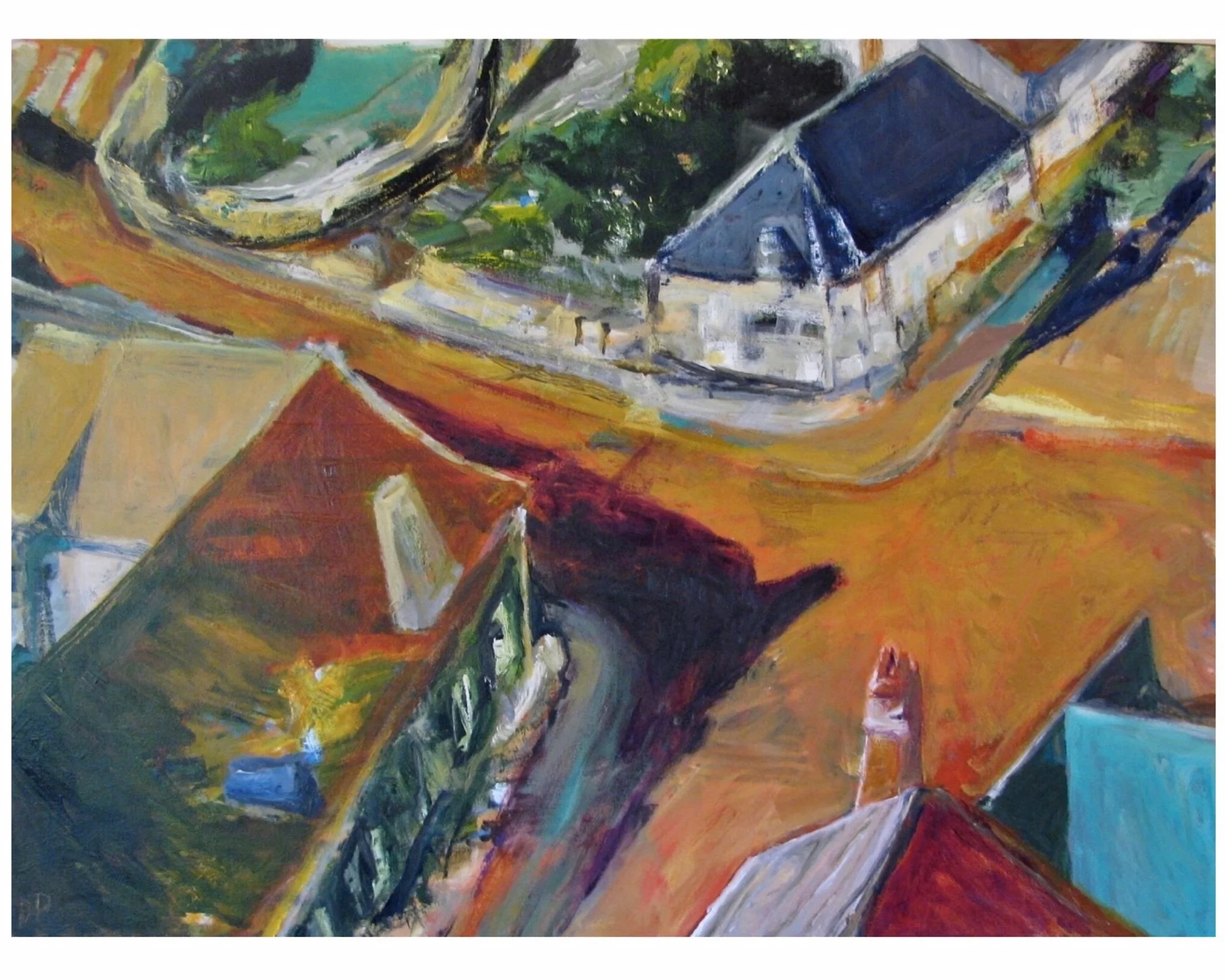 French Intersection, acrylic on canvas, 48" x 36" SOLD