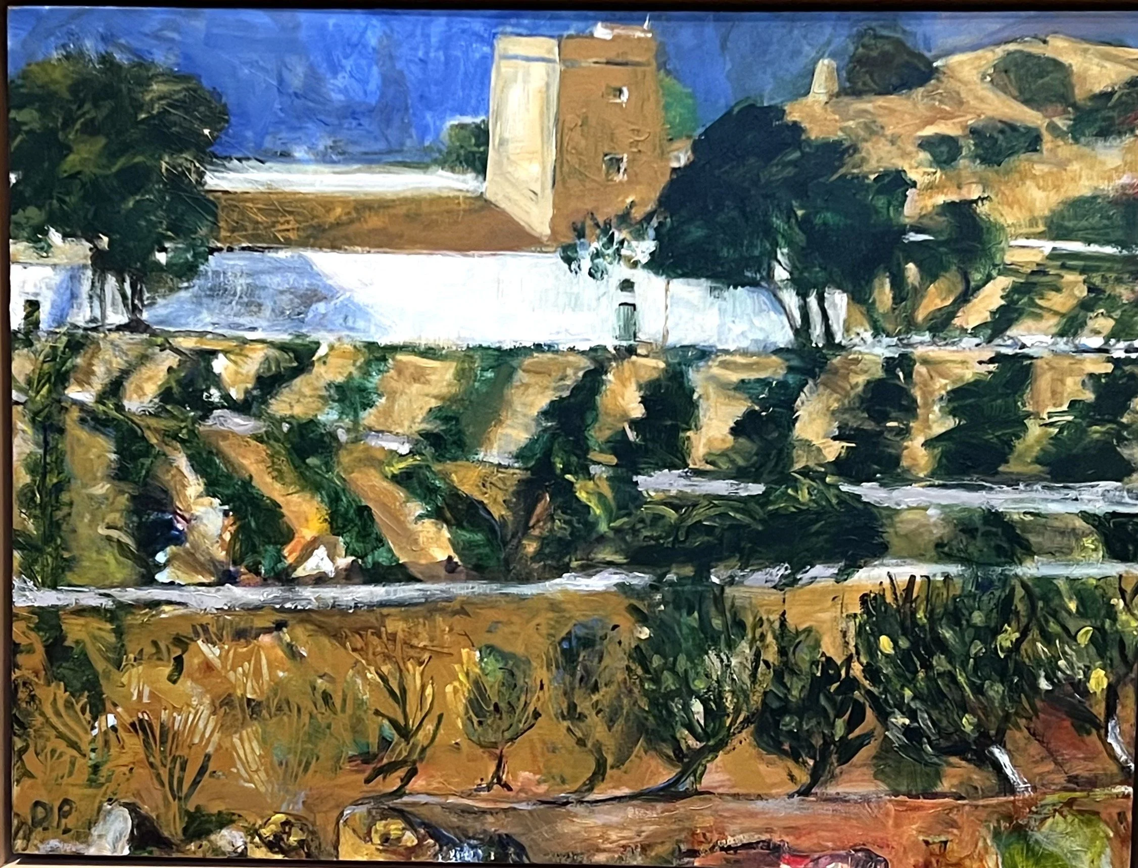 Playetas Farm, acrylic on canvas, 48" x 36"