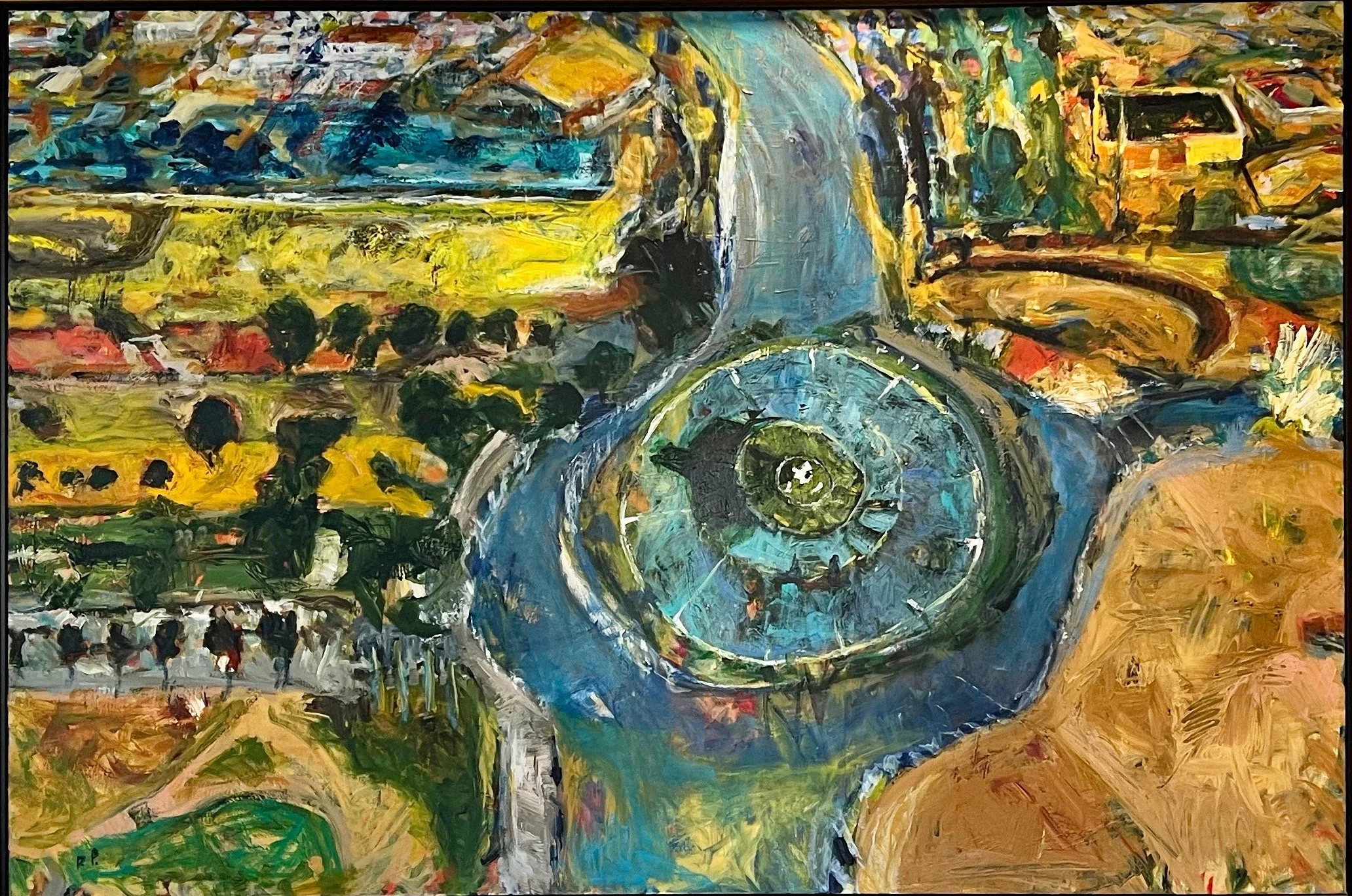 French Roundabout, Acrylic on Canvas, 74" x 50"
