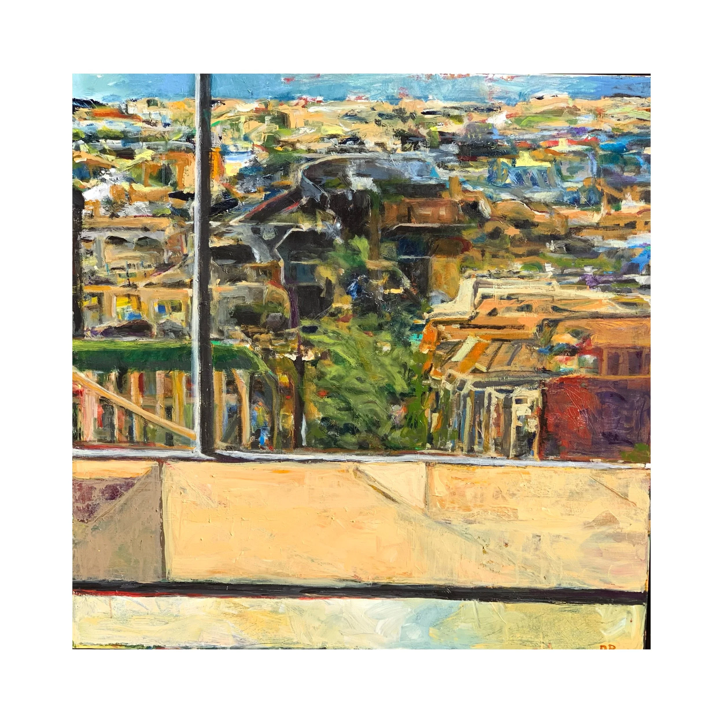 City Window, acrylic on canvas, 40" x 40"