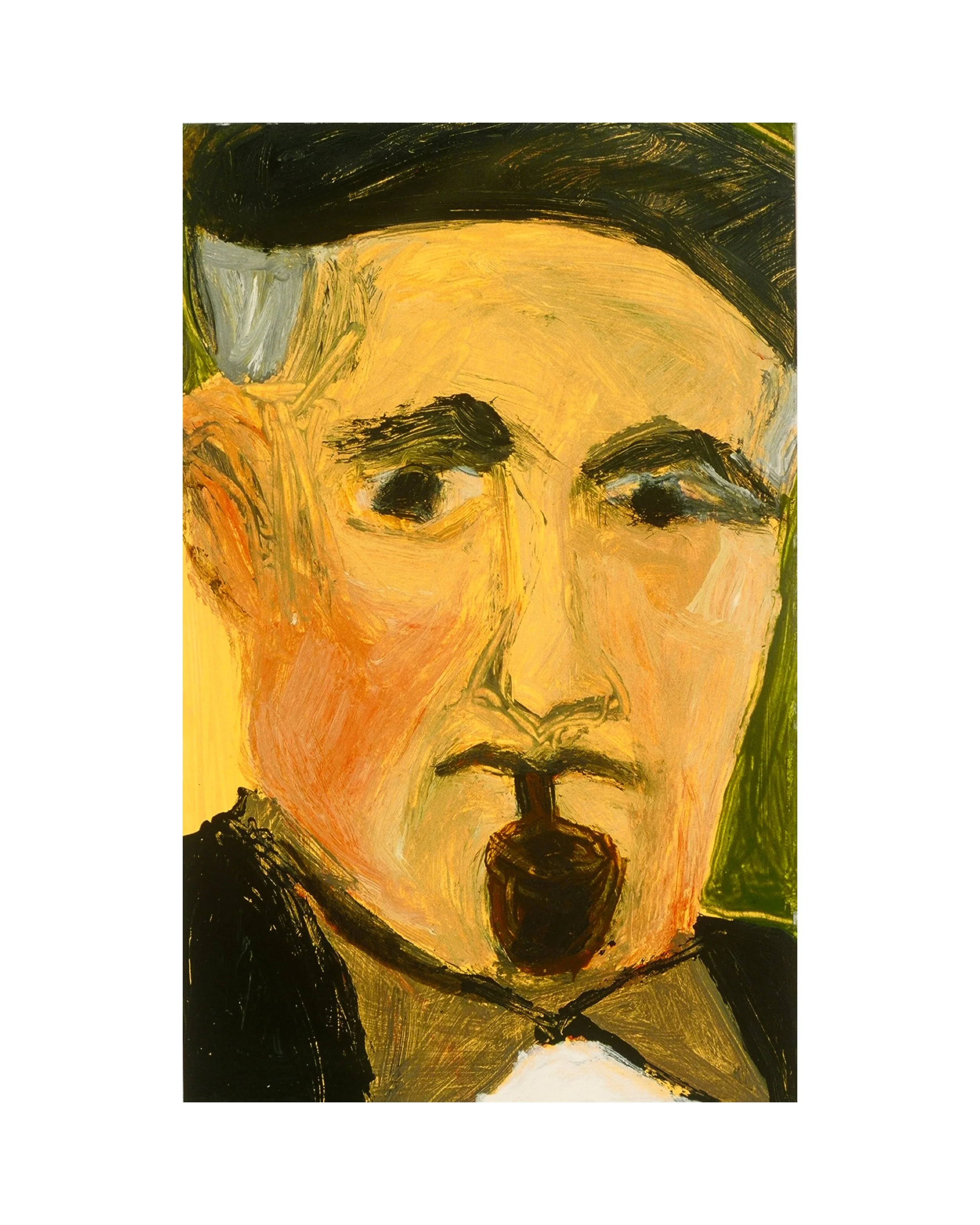 Spanish Pipe Smoker, acrylic on paper, 5" x 8" Unavailable