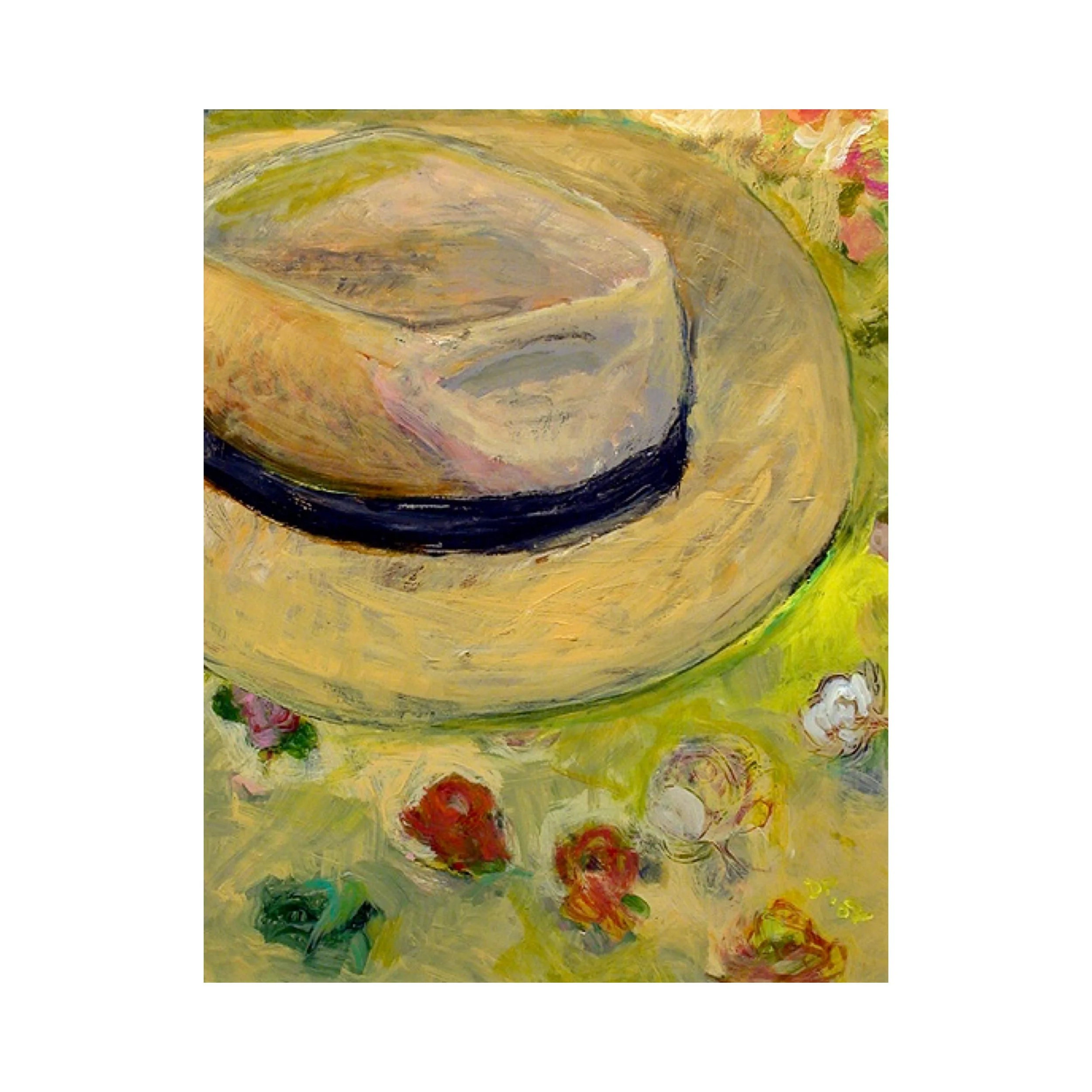 Straw Hat & Roses, acrylic on paper, 20" x 24" Unavailable