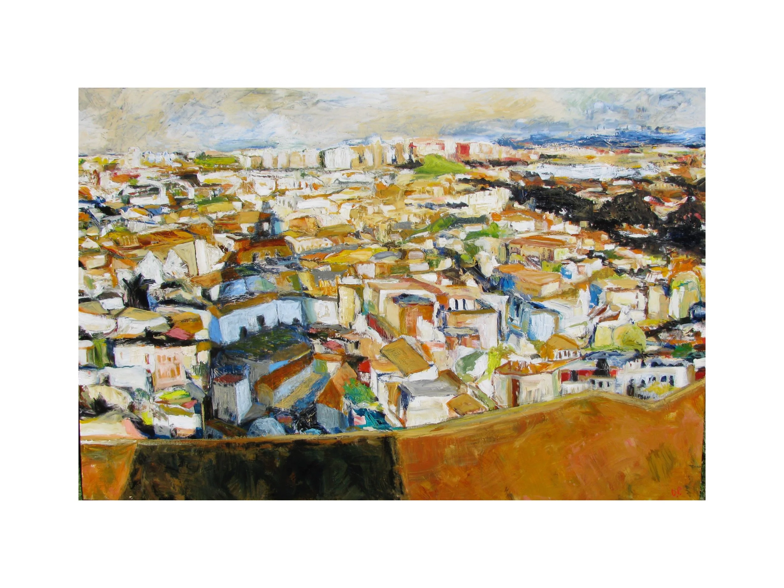 Shadow of The Cathedral, acrylic on canvas, 60" x 40", sold