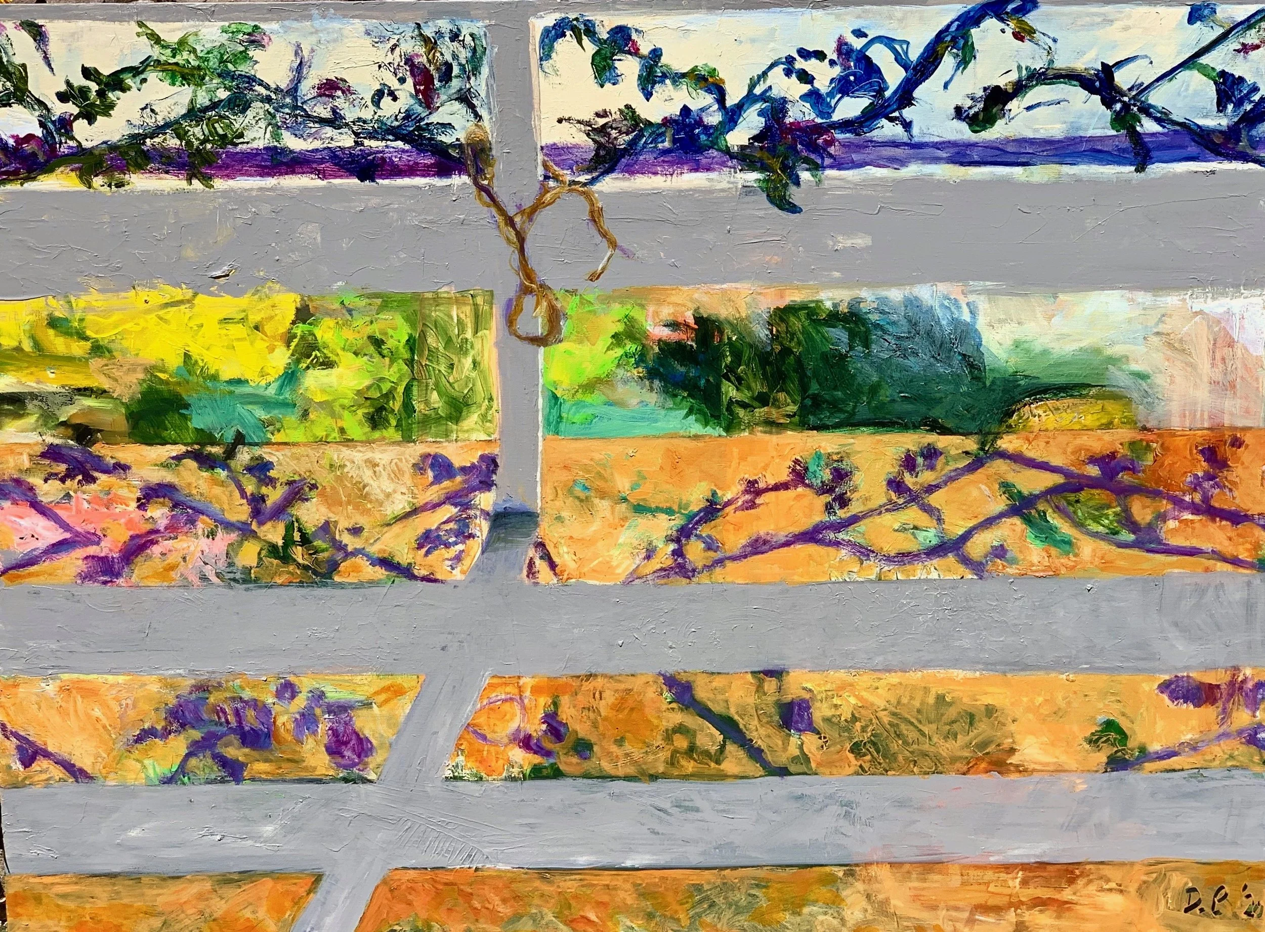 Bougainvillea, Acrylic on Canvas, 48" x 36"