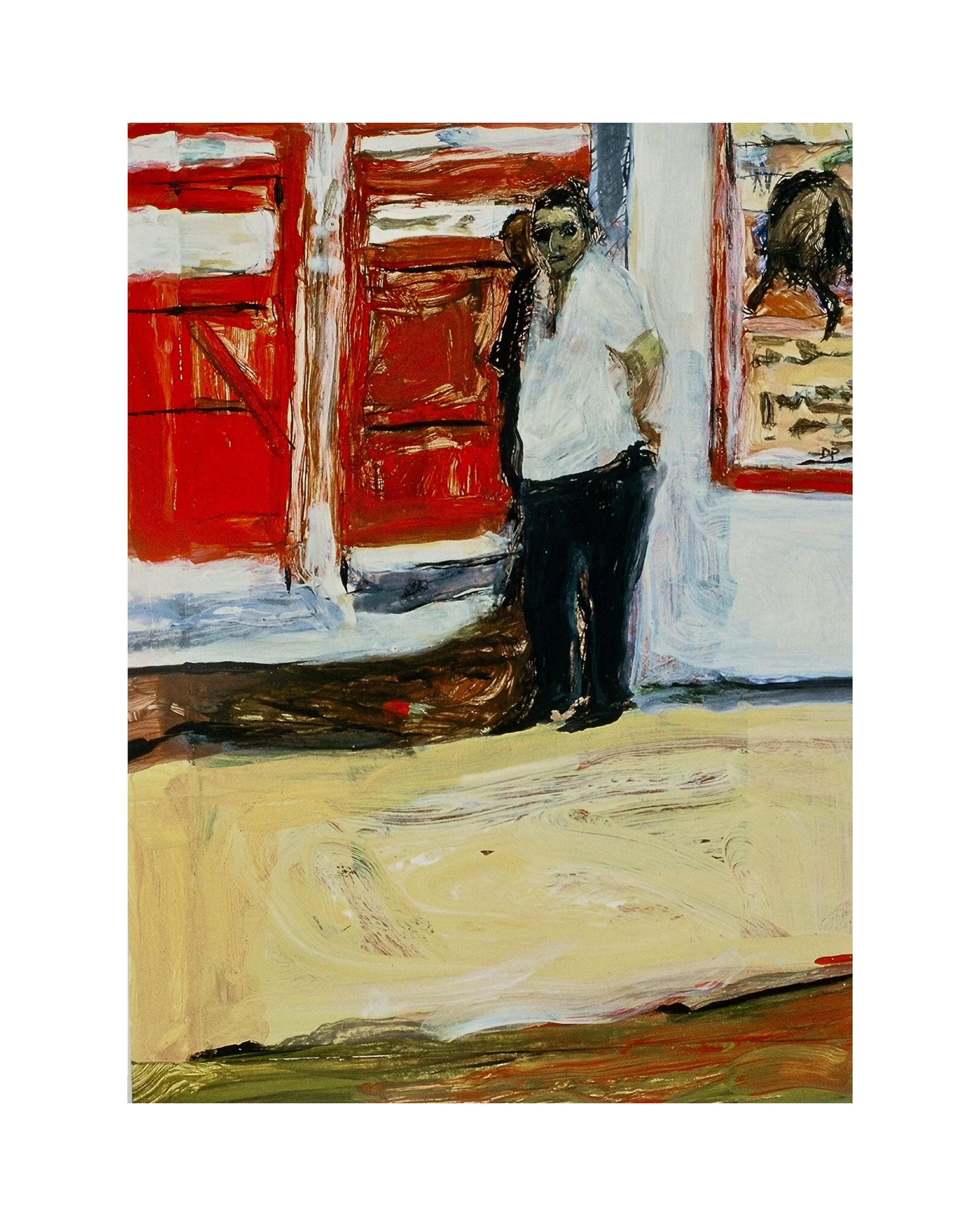 Outside Bullring, acrylic on paper, 5.5" x 7" Unavailable