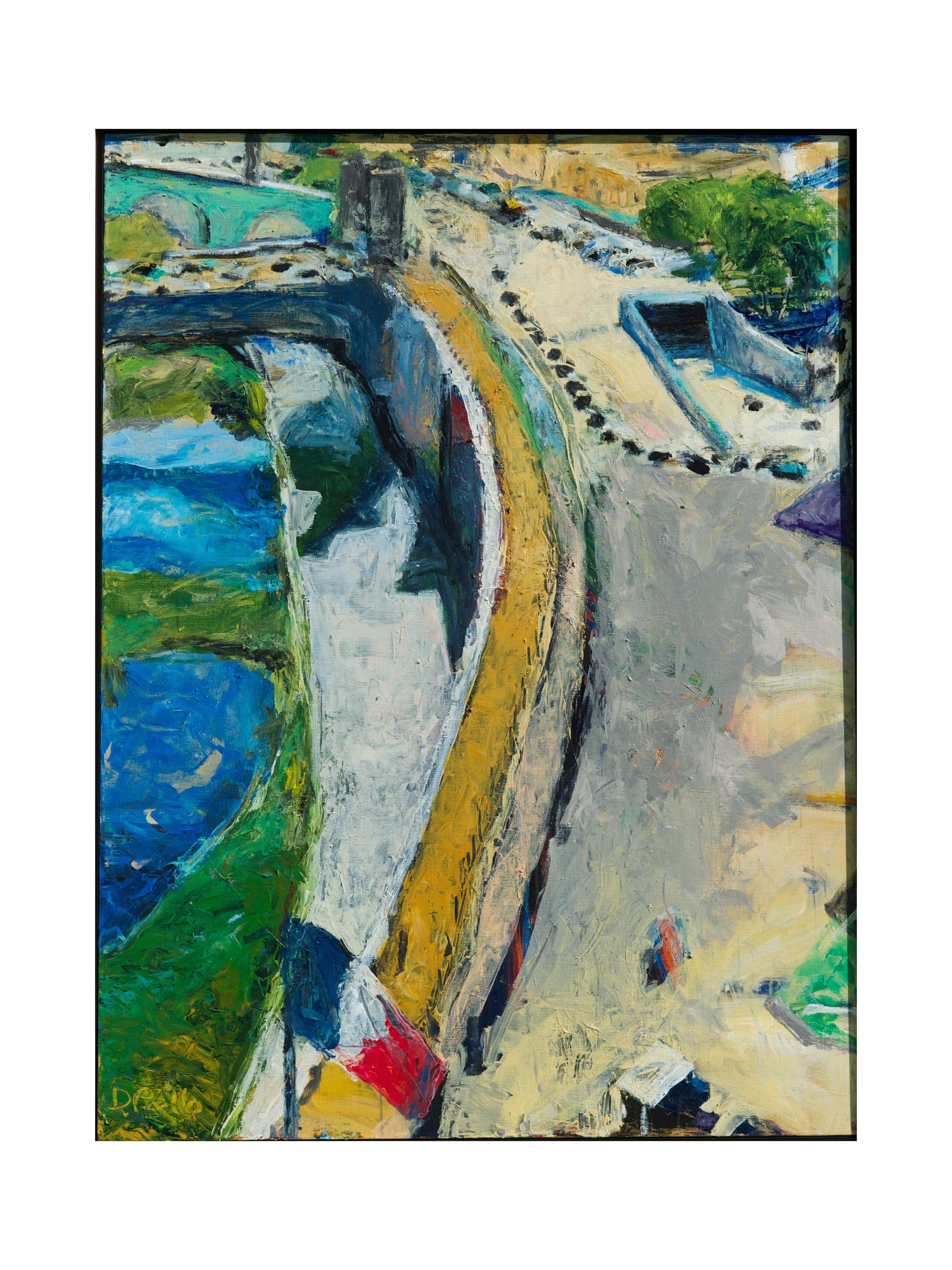 Landscape with Flag, acrylic on linen, 36" x 48" unavailable