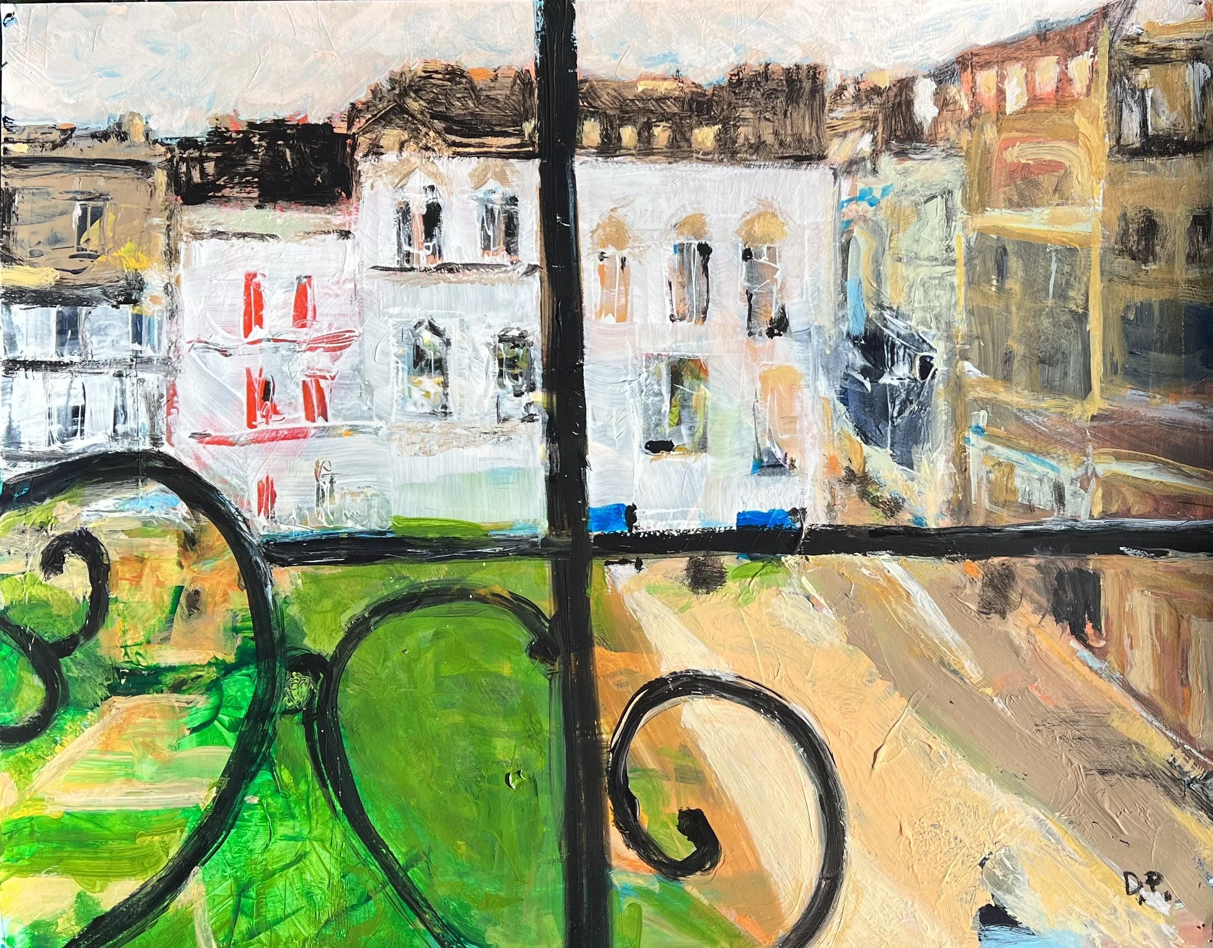 Wrought Iron, acrylic on paper, 24" x 18"